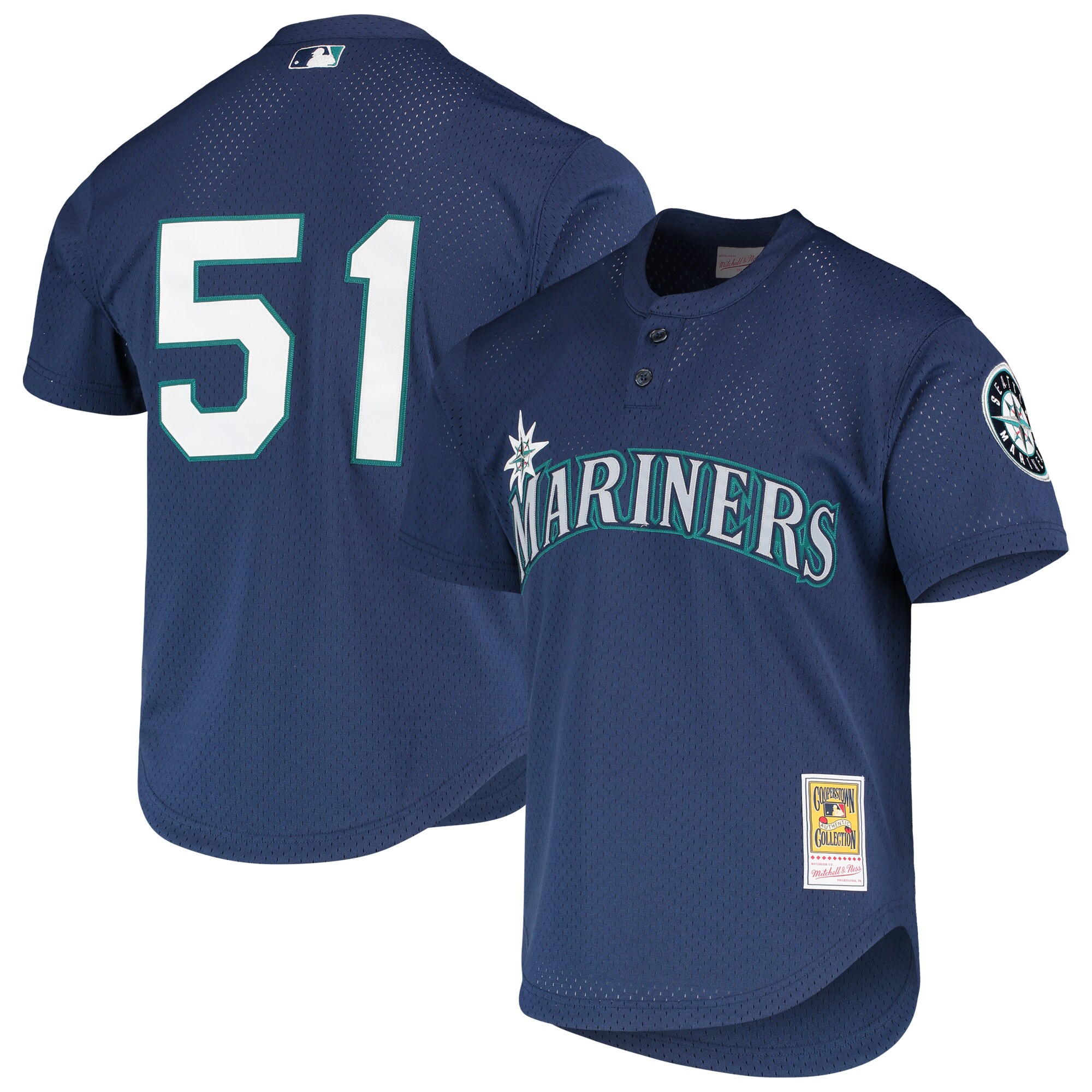 Seattle Mariners Ichiro Suzuki Mitchell Ness Royal Cooperstown Collection Mesh Batting Practice MLB Jersey Men's