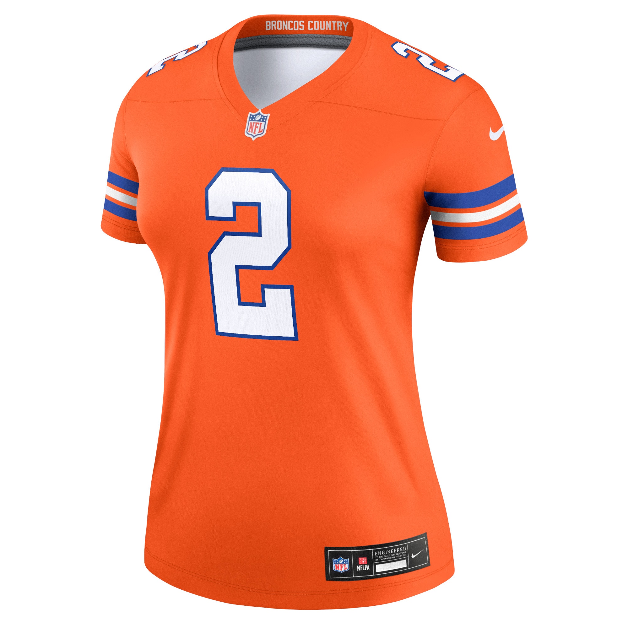 Denver Broncos Patrick Surtain II Mile High Collection 1977 Throwback Orange Alternate Legend Player Performance Top NFL Jersey Women's