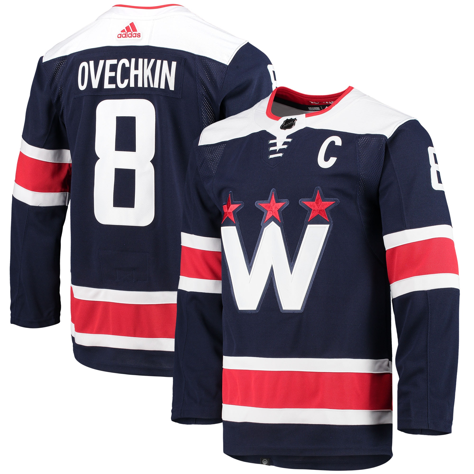 Washington Capitals Alexander Ovechkin Navy Alternate Primegreen Player NHL Jersey Men's