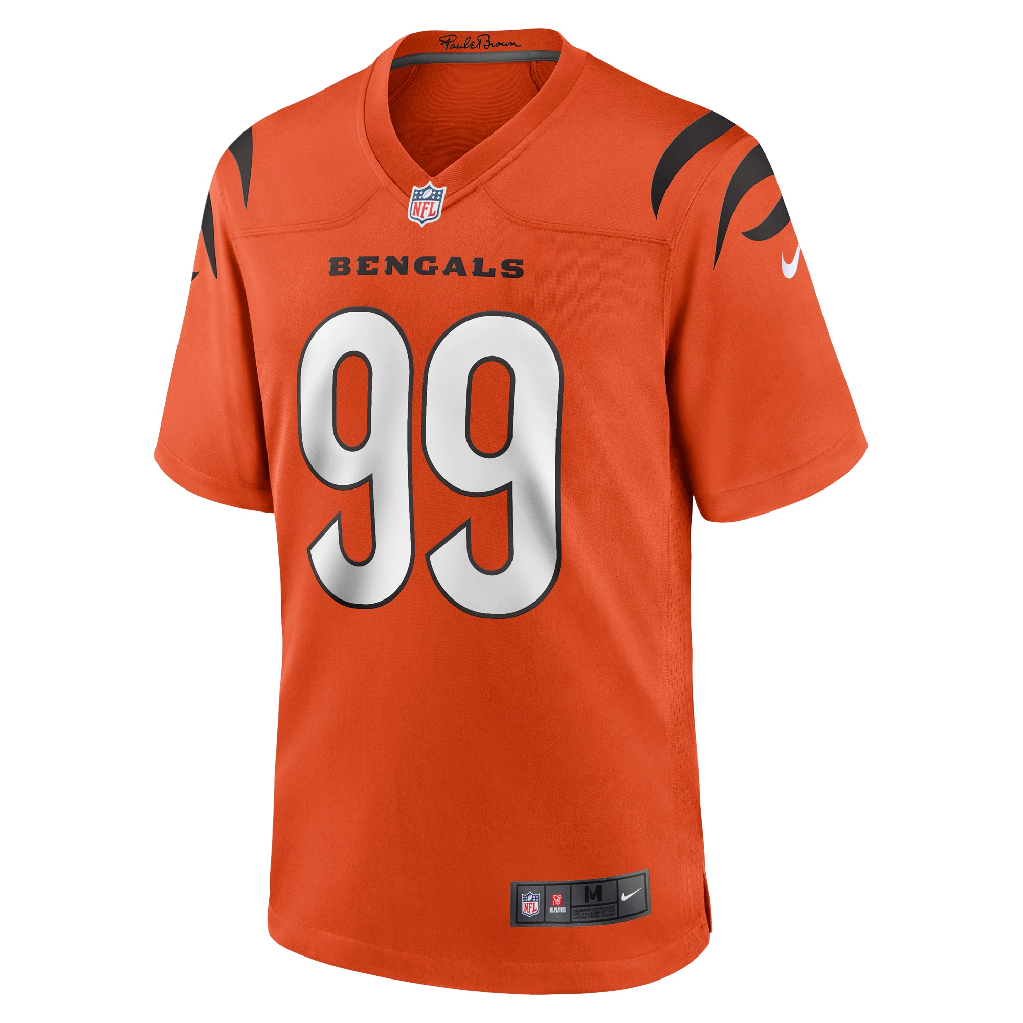 Cincinnati Bengals Myles Murphy Orange Team Game NFL Jersey Men's