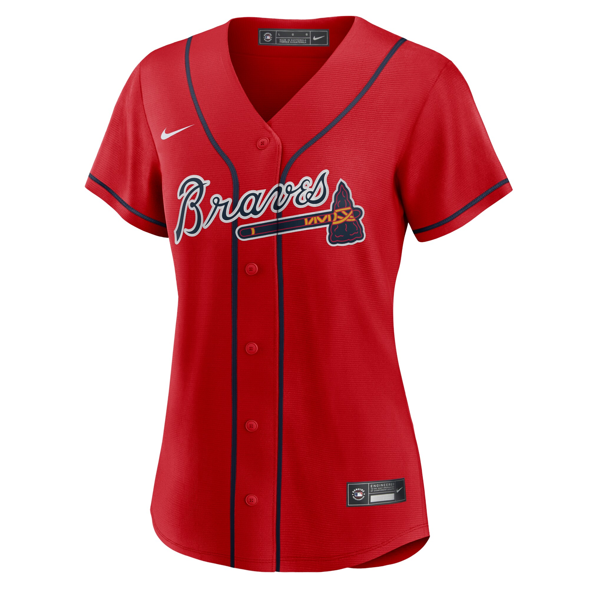 Atlanta Braves Red Alternate Team MLB Jersey Women's