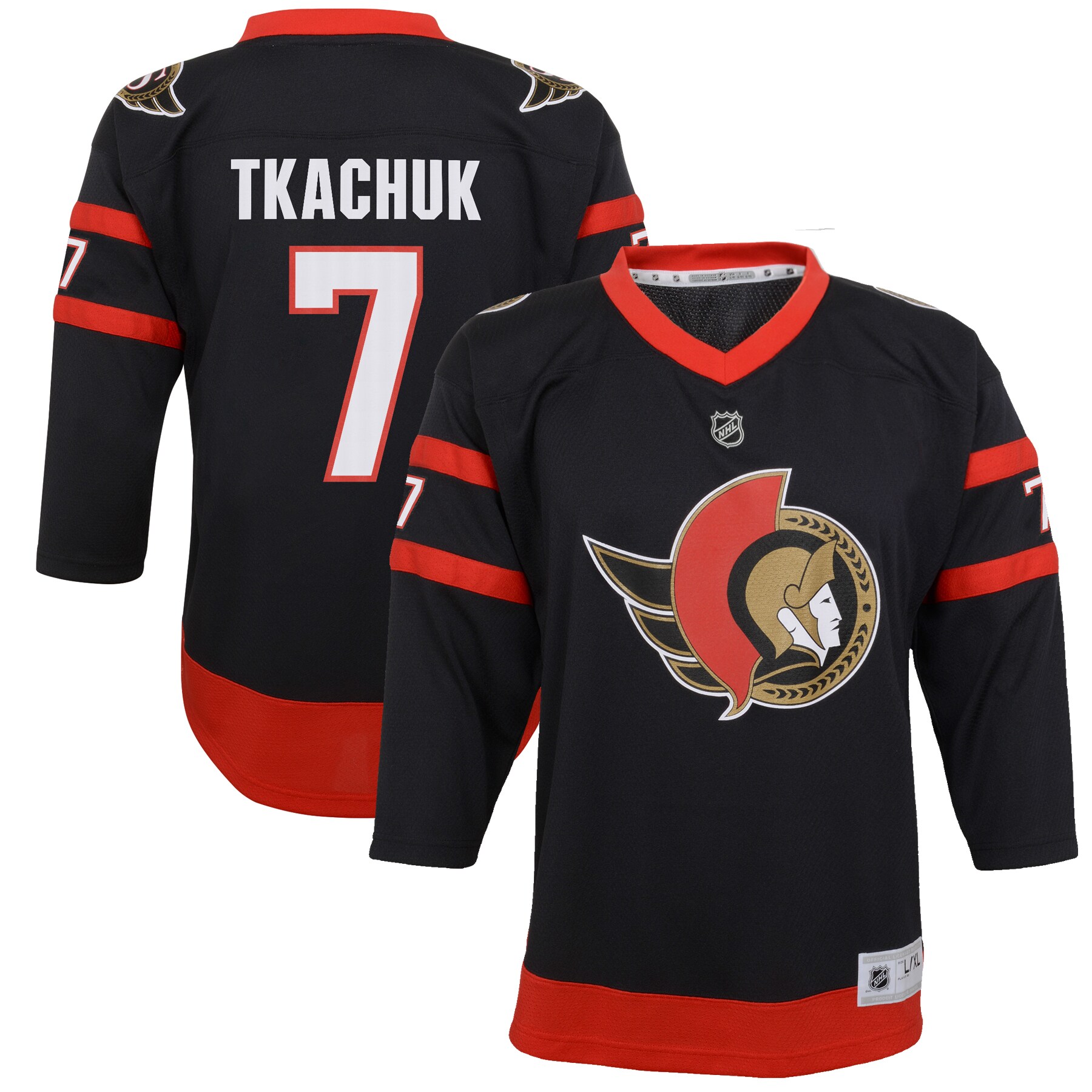 Ottawa Senators Brady Tkachuk Black 2020/21 Home Player NHL Jersey Youth