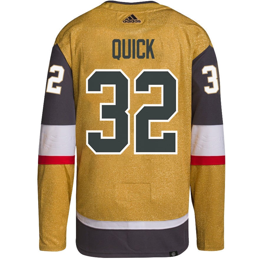 Jonathan Quick 32 Vegas Golden Knights Stanley Cup 2023 Final Patch Home Breakaway Gold NHL Jersey Men's