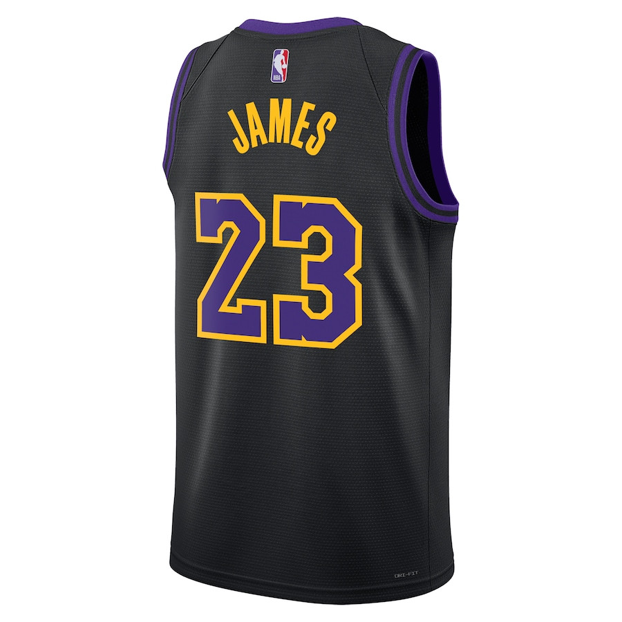 Lebron James 23 Los Angeles Lakers 2023/24 City Edition Swingman Black NBA Jersey Men's
