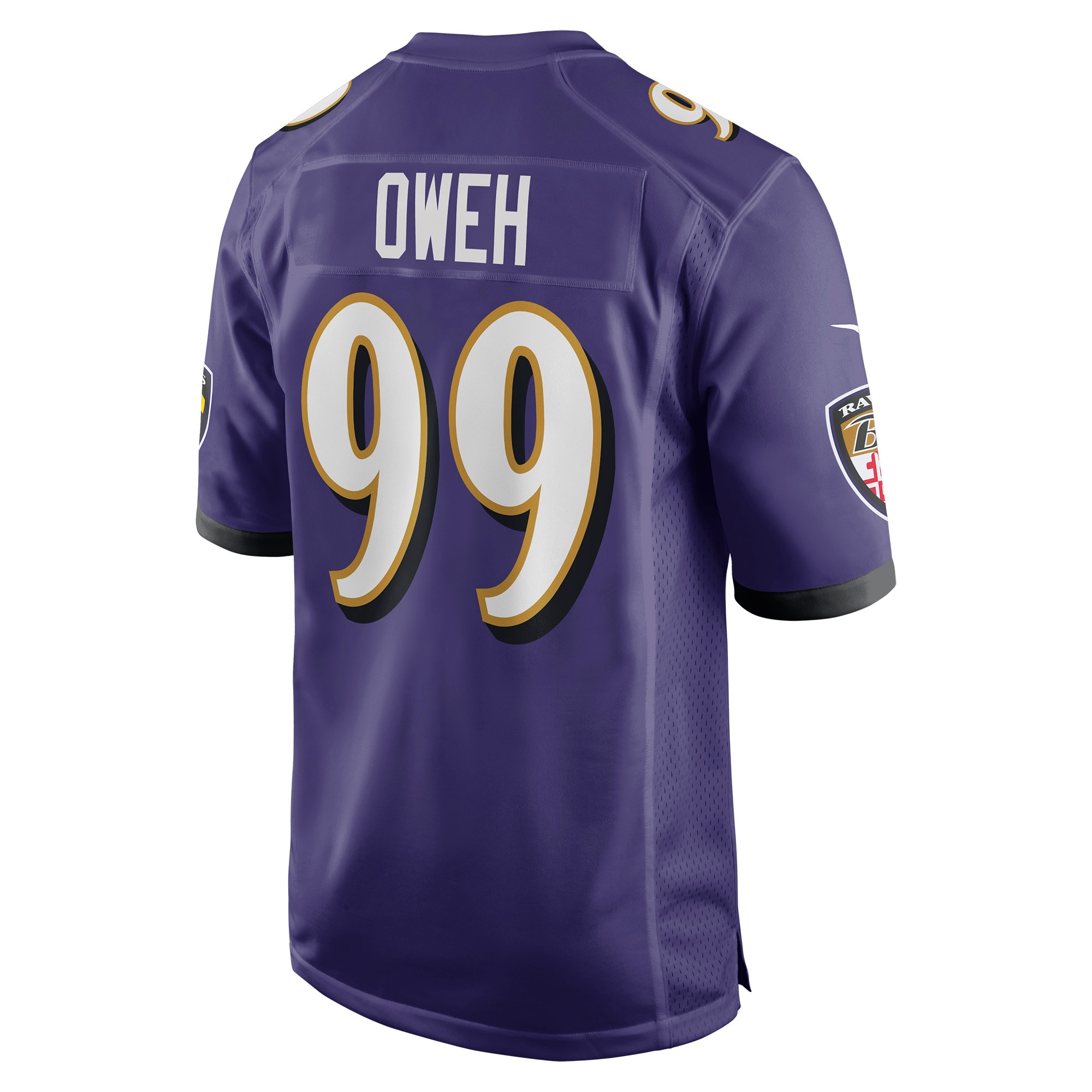 Baltimore Ravens Odafe Oweh Purple Game Player NFL Jersey Men's