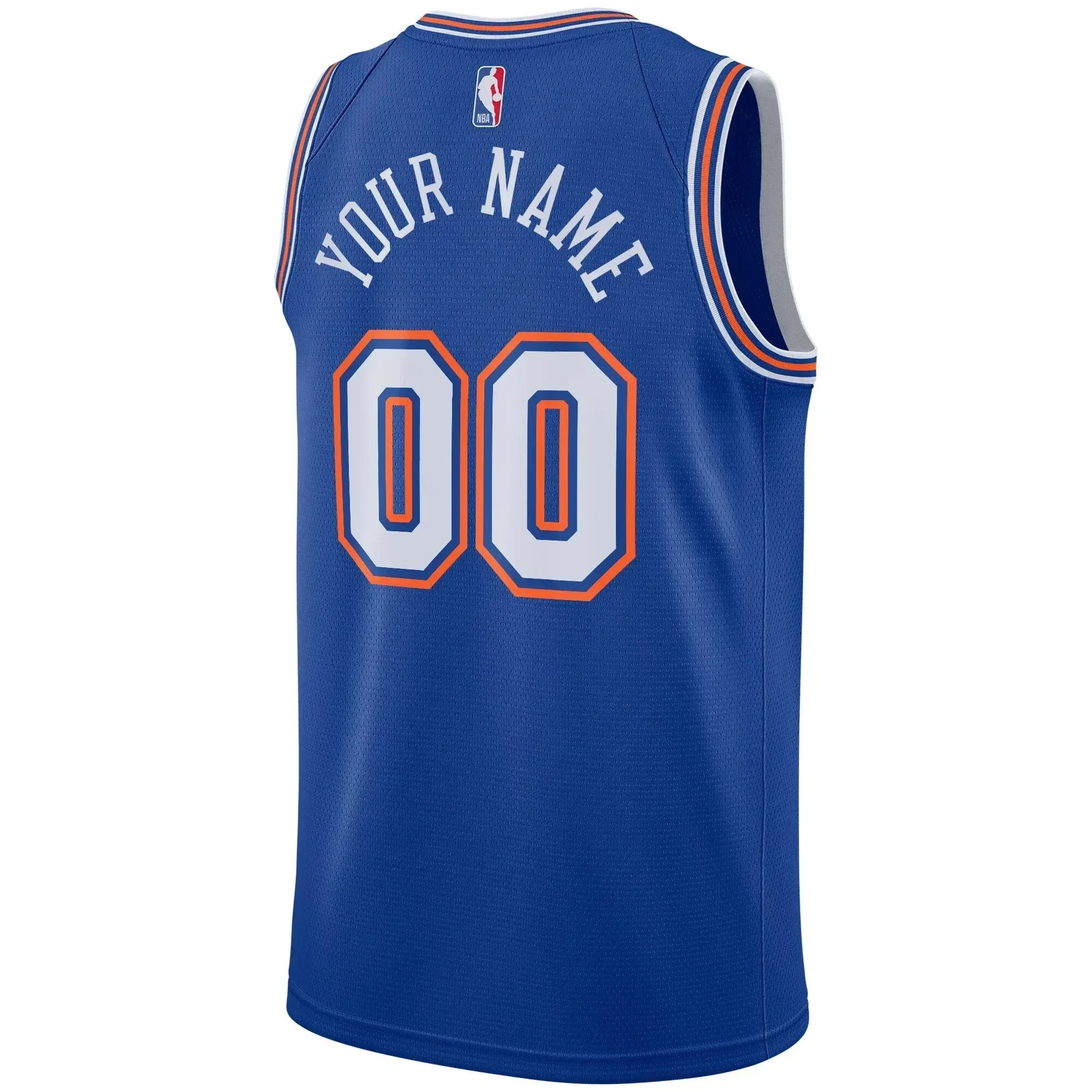 New York Knicks Swingman Custom Statement Edition Blue NBA Jersey Men's
