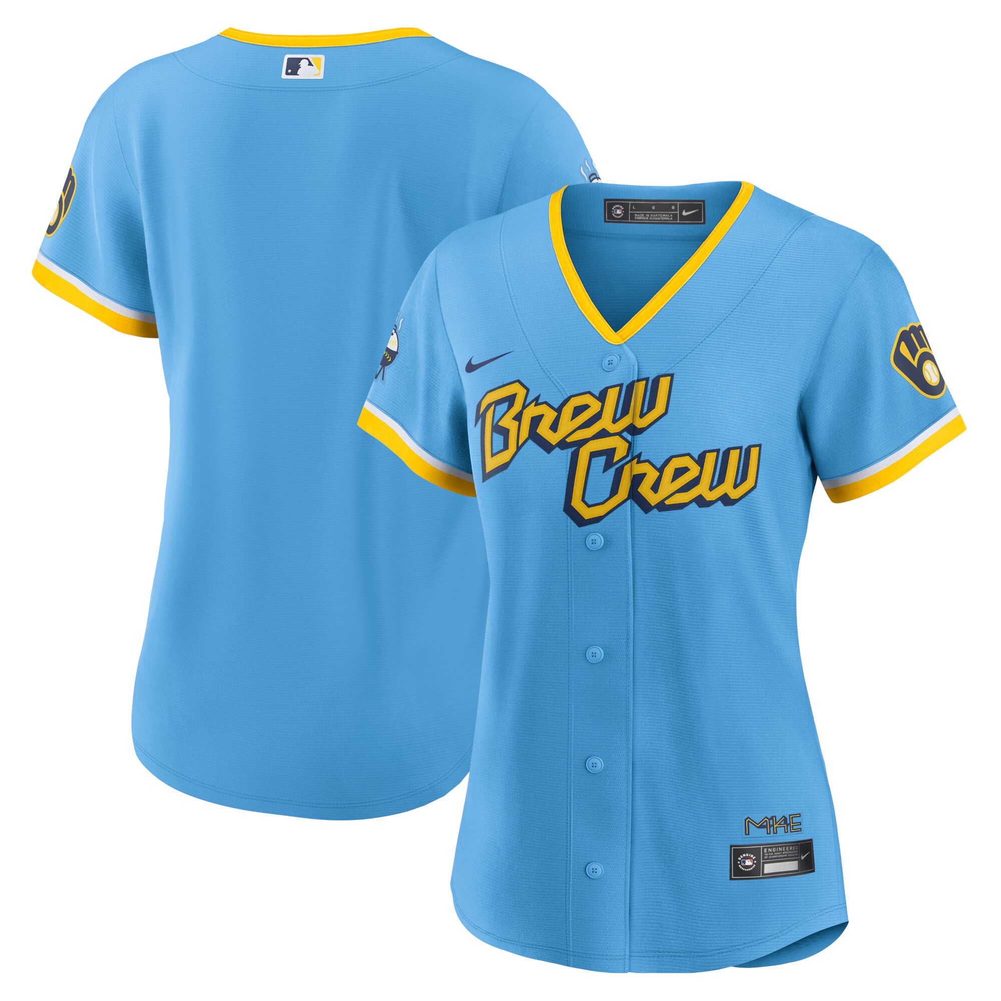 Milwaukee Brewers Powder Blue City Connect Team MLB Jersey Women's