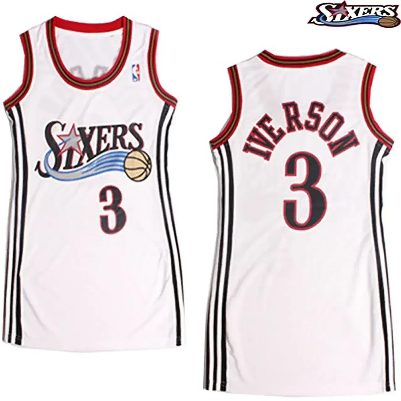 Allen Iverson Philadelphia 76ers White NBA Jersey Women's