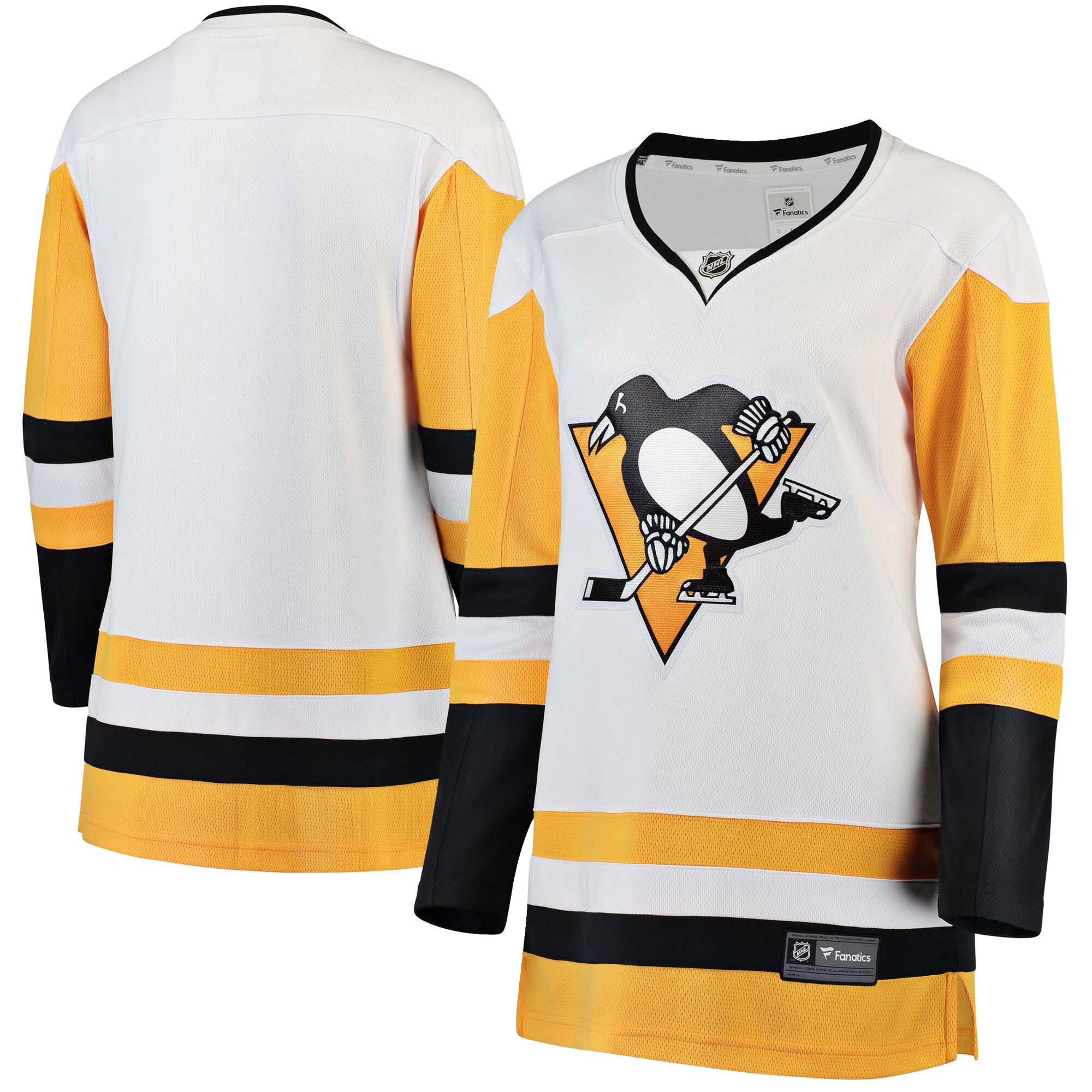 Pittsburgh Penguins White Away Breakaway NHL Jersey Women's