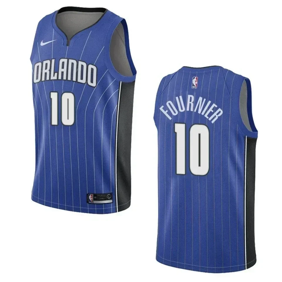 Orlando Magicc 10 Evan Fournier Icon Swingman Blue NBA Jersey Men's