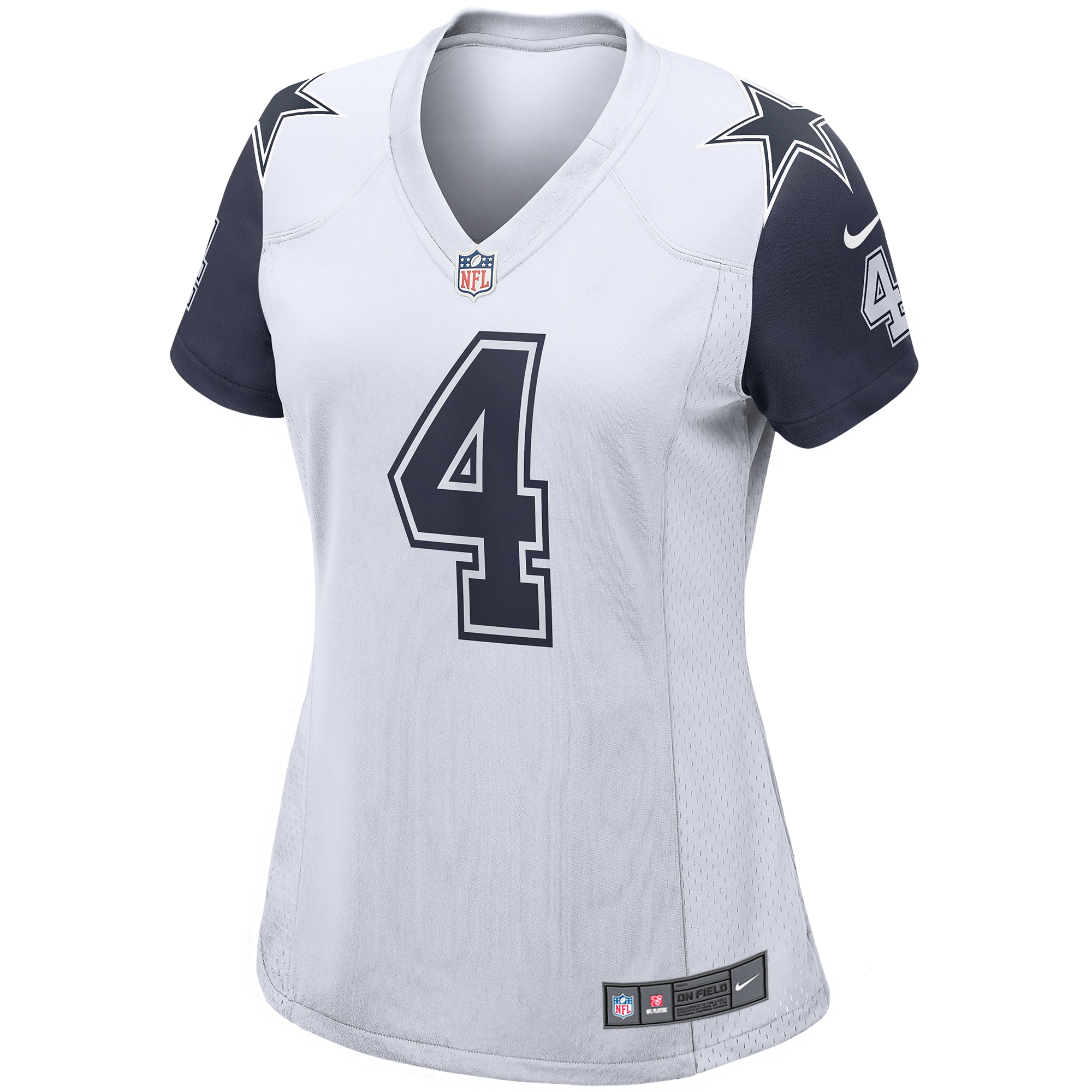 Dallas Cowboys Dak Prescott White Alternate Game NFL Jersey Women's