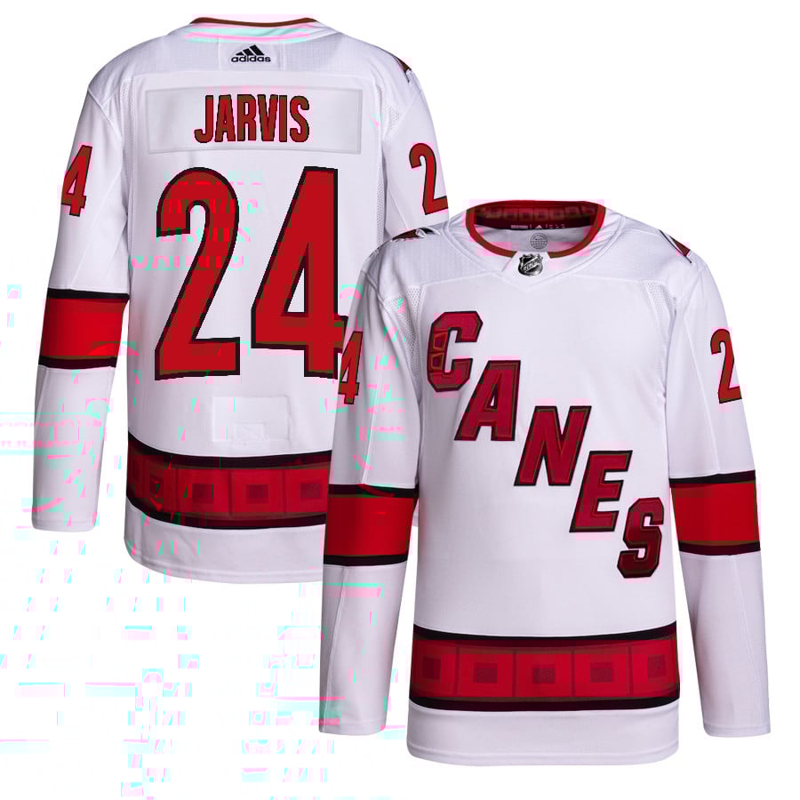 Seth Jarvis 24 Carolina Hurricanes Away Primegreen White NHL Jersey Men's