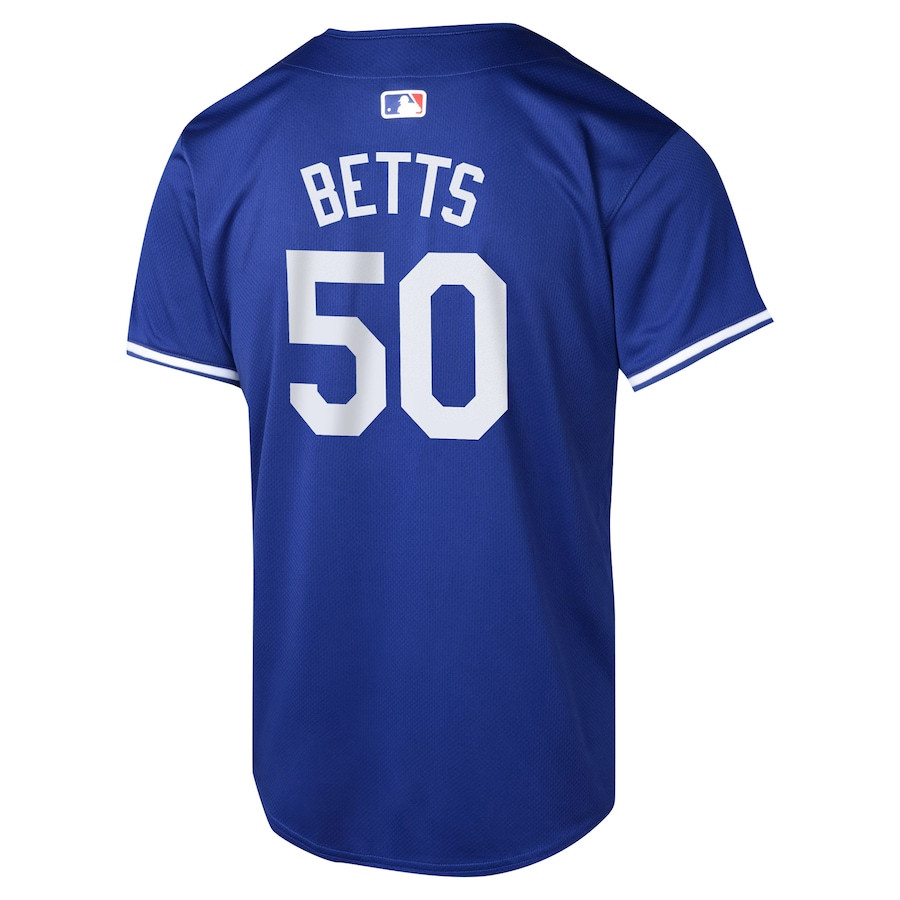 Mookie Betts 50 Los Angeles Dodgers Alternate Limited Royal MLB Jersey Youth