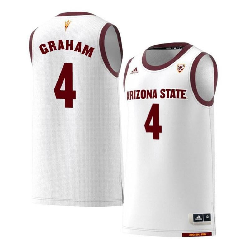 4 Torian Graha White Retro Arizona State Sun Devils NCAA Jersey Men's