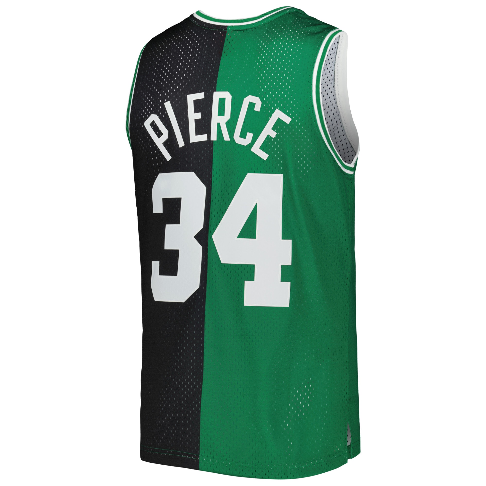 Mitchell Ness Paul Pierce Black/Kelly Green Boston Celtics Hardwood Classics 2007/08 Split Swingman NBA Jersey Men's