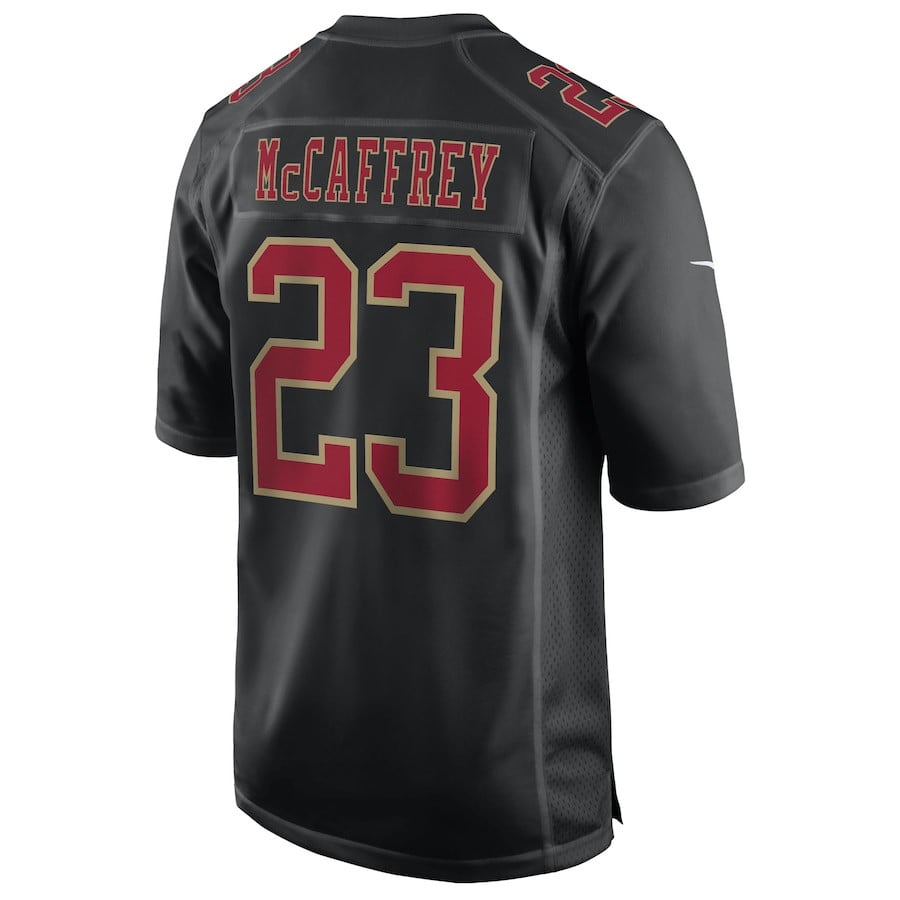 Christian McCaffrey 23 San Francisco 49ers Fashion Game Carbon Black NFL Jersey Men's