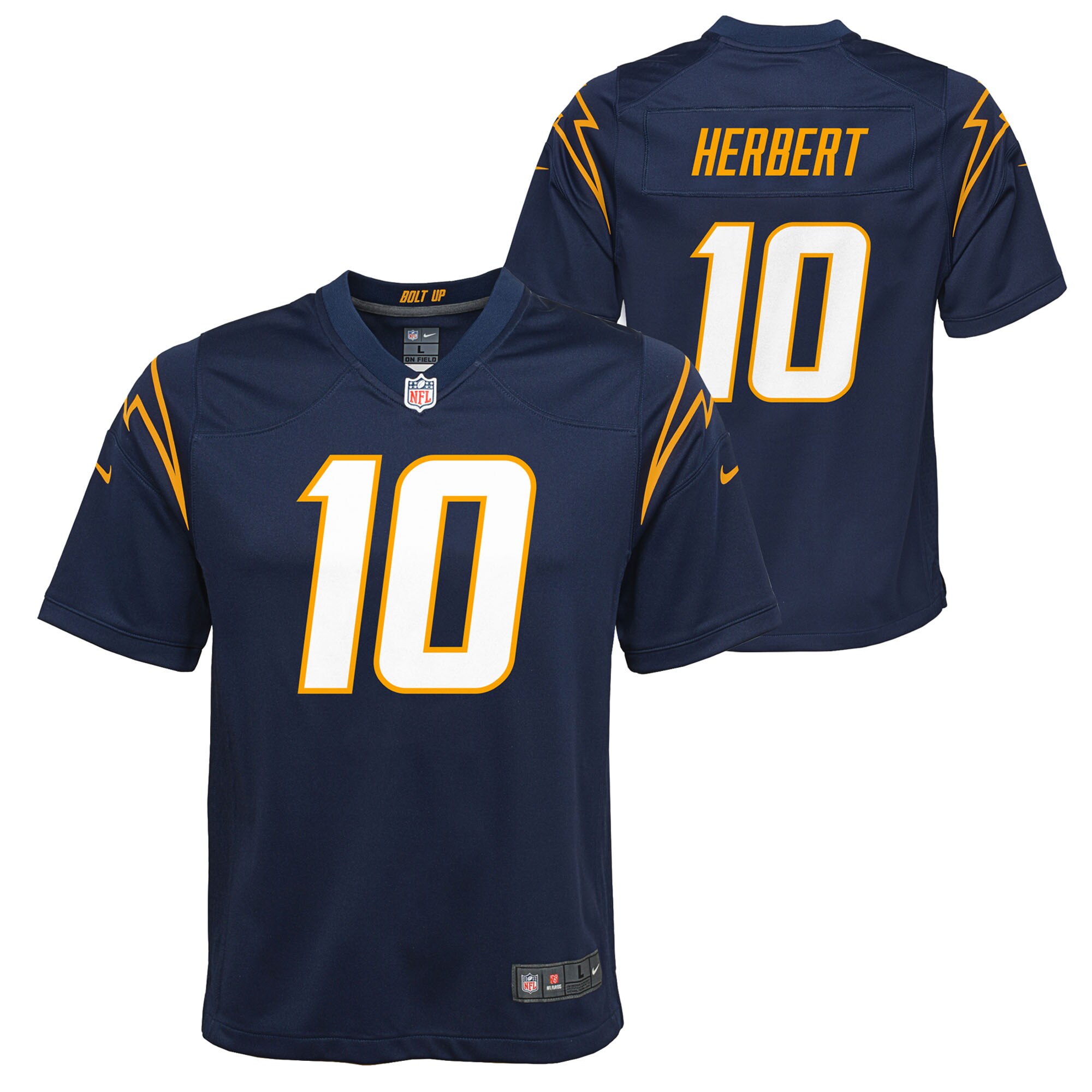 Los Angeles Chargers Justin Herbert Navy Game NFL Jersey Youth