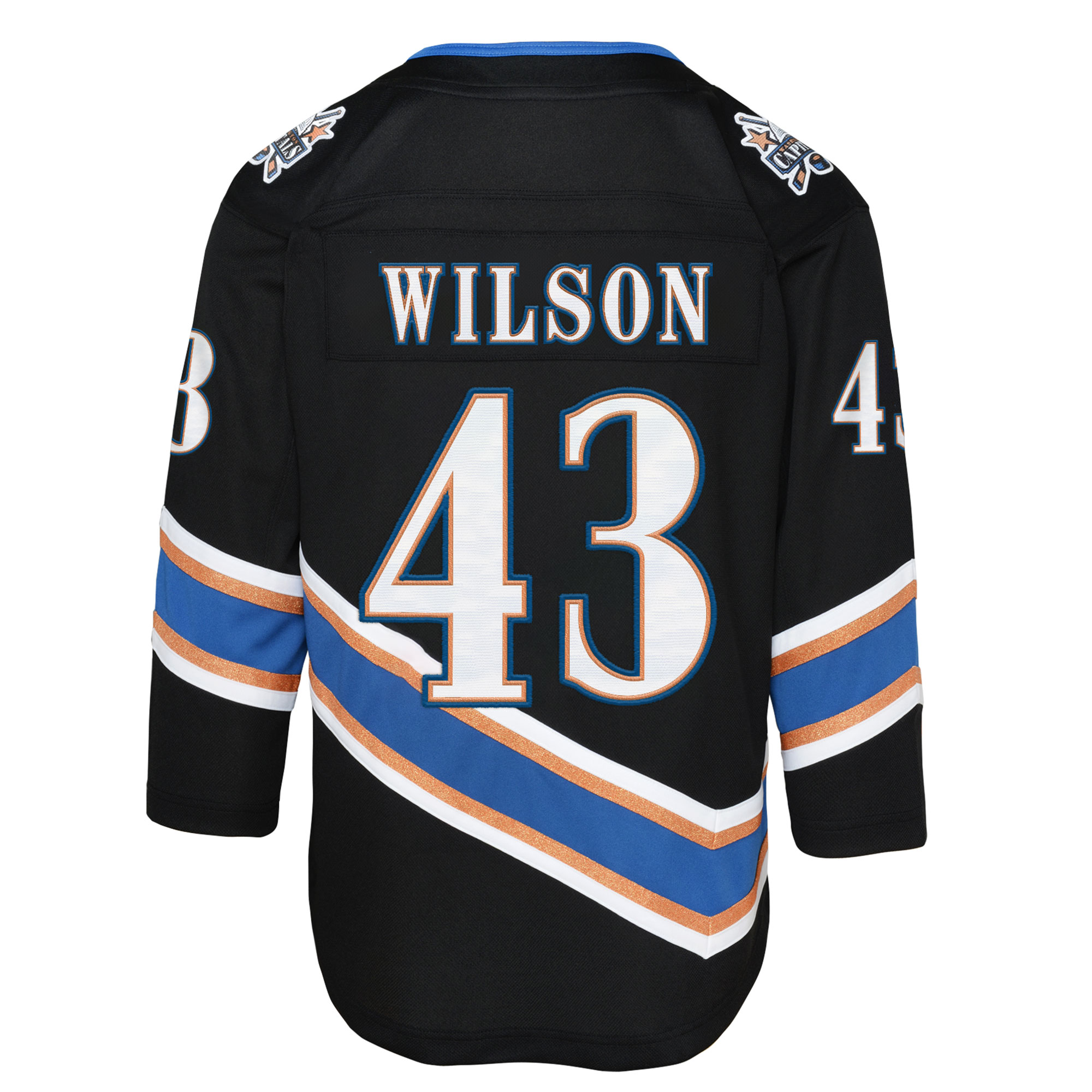 Washington Capitals Tom Wilson Black Alternate 50th Anniversary Premier Player NHL Jersey Youth