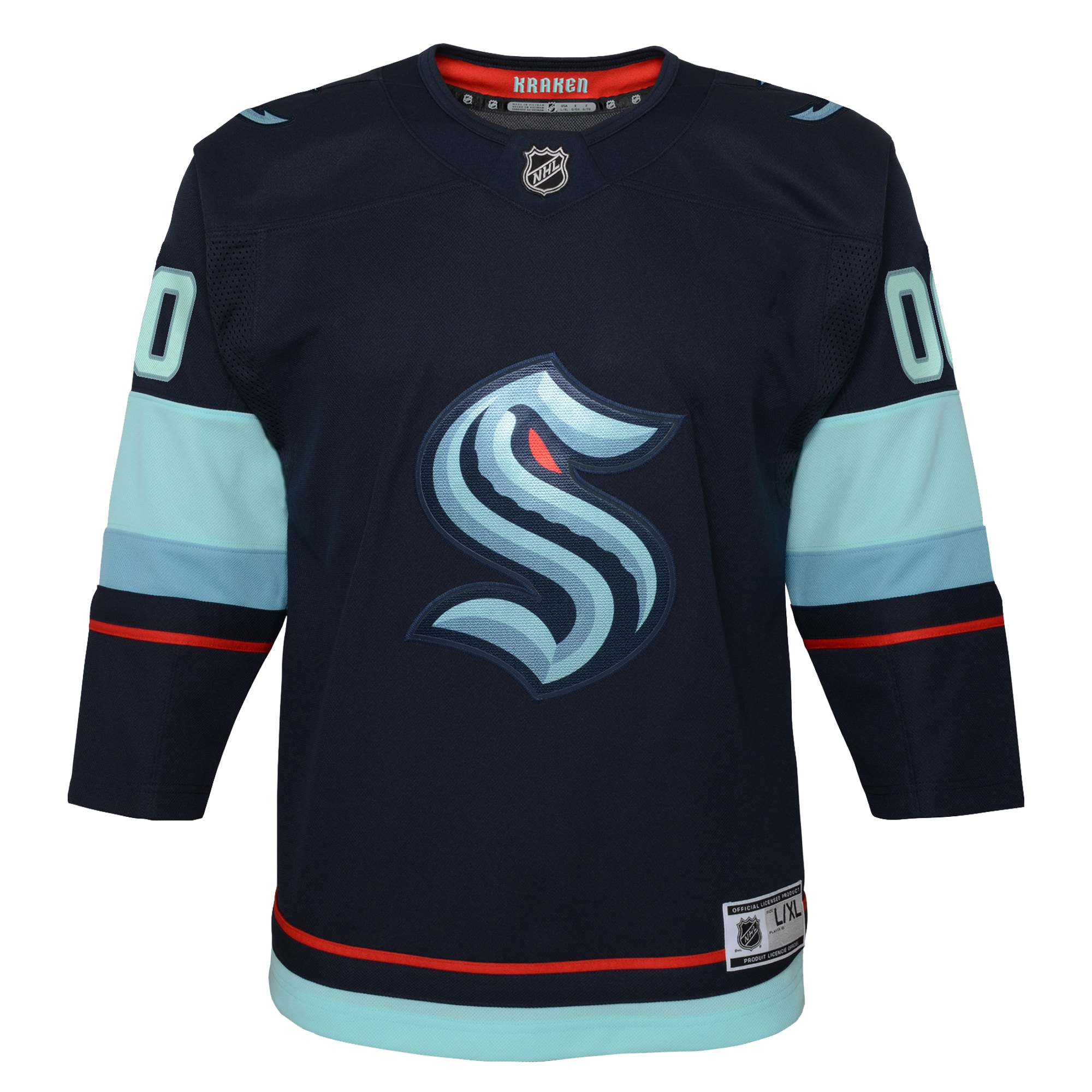 Seattle Kraken Navy Home Premier Custom NHL Jersey Youth