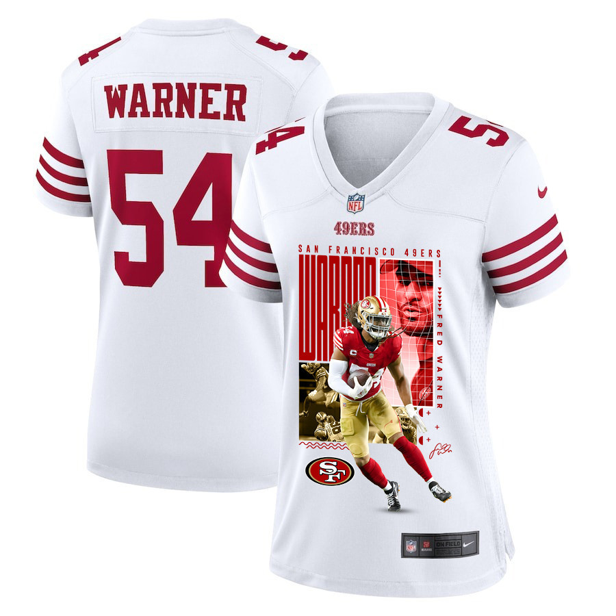 Fred Warner 54 San Francisco 49ers All-Pro Fred Game White NFL Jersey Women's
