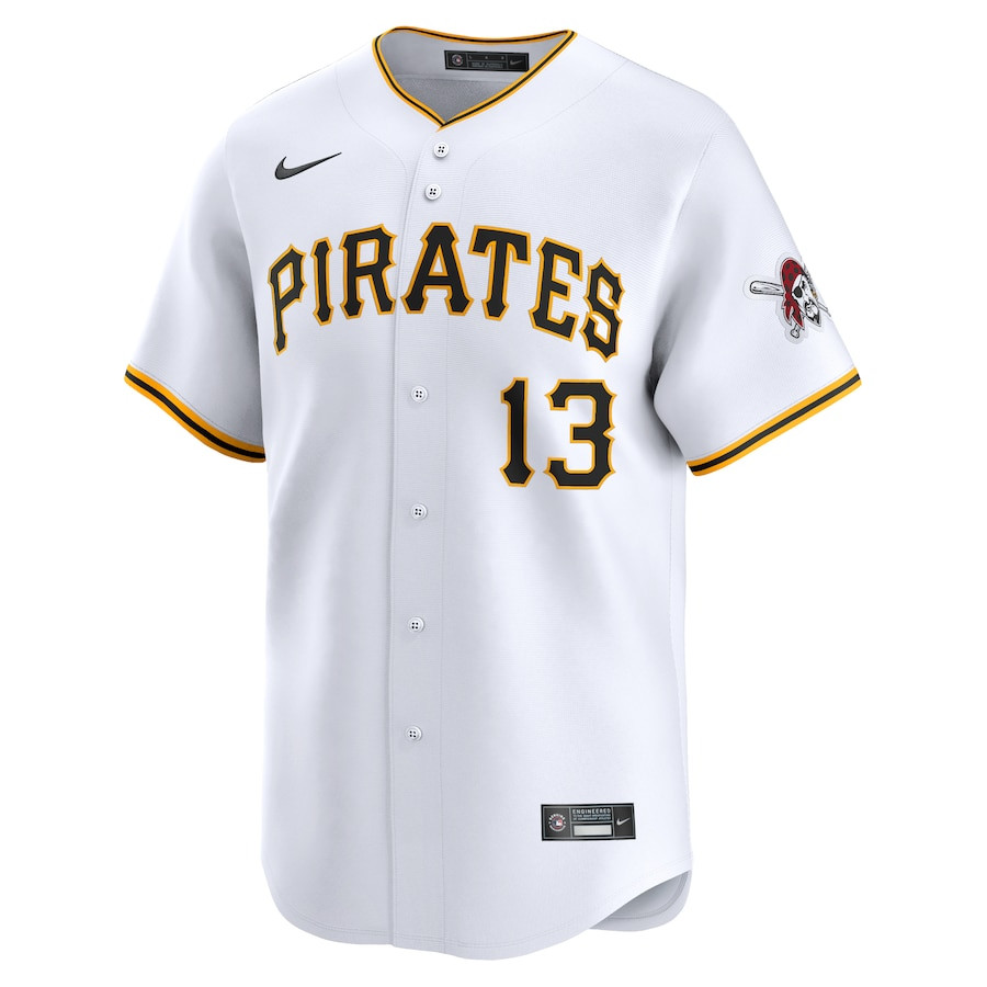 Ke'Bryan Hayes 13 Pittsburgh Pirates Home Limited Player White MLB Jersey Men's