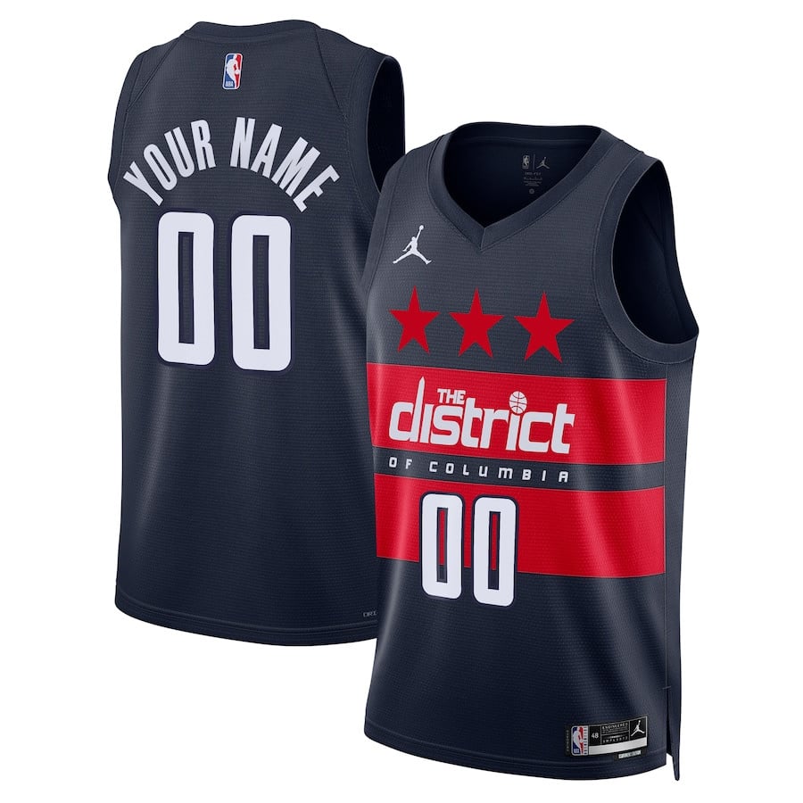 Washington Wizards 2024/2 Unisex Swingman Custom Statement Edition Navy NBA Jersey Unisex