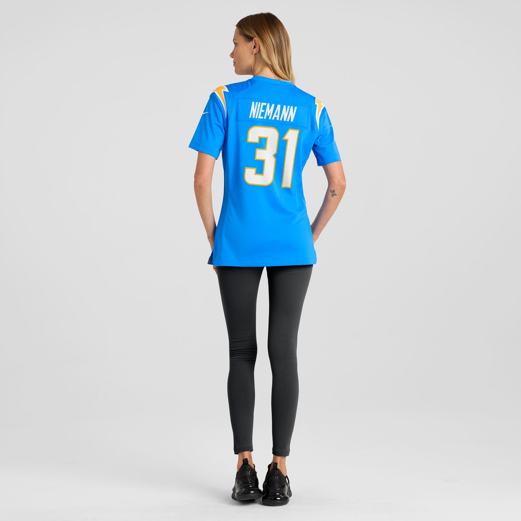Los Angeles Chargers Nick Niemann Powder Blue Game Player NFL Jersey Women's