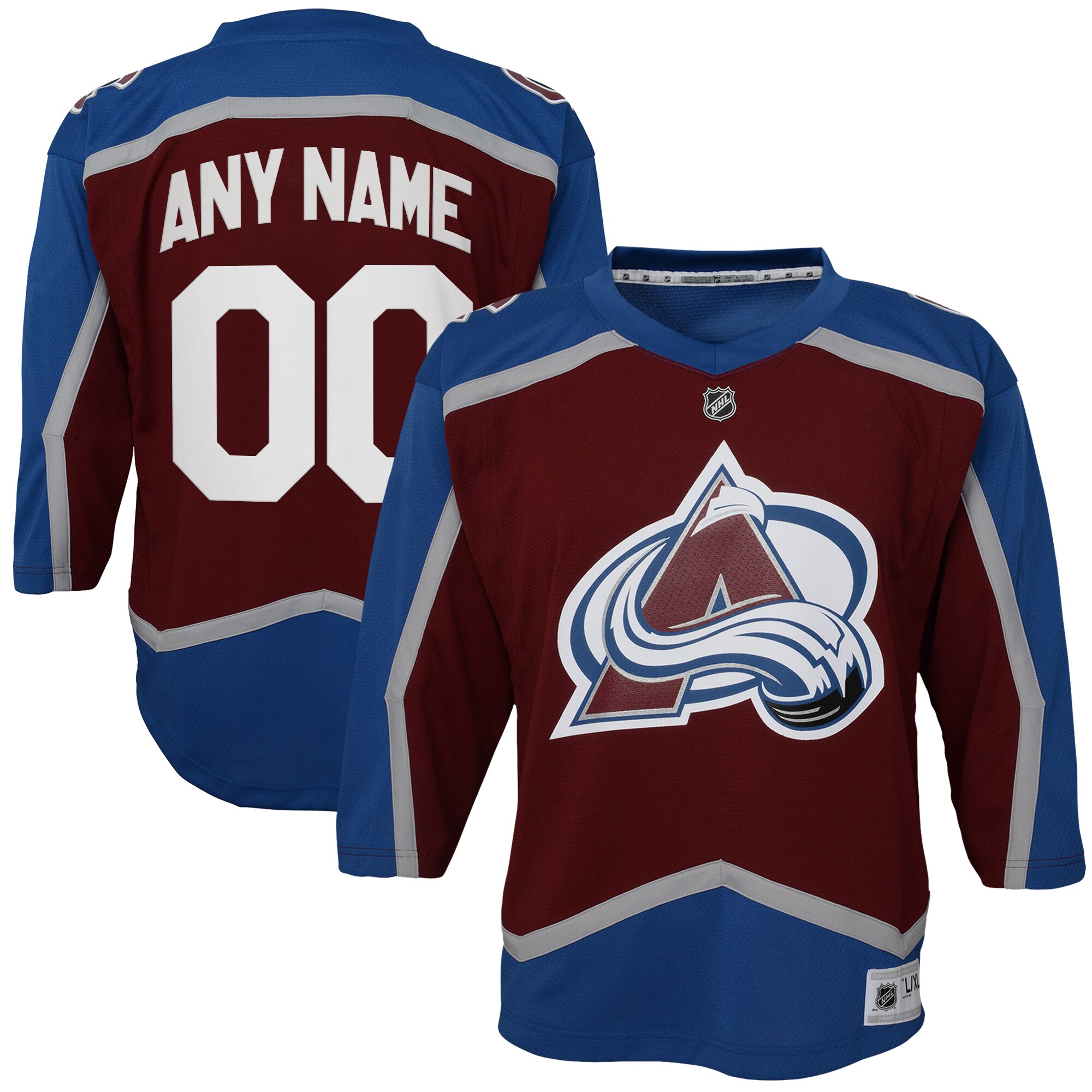 Colorado Avalanche Burgundy Home Custom NHL Jersey Youth