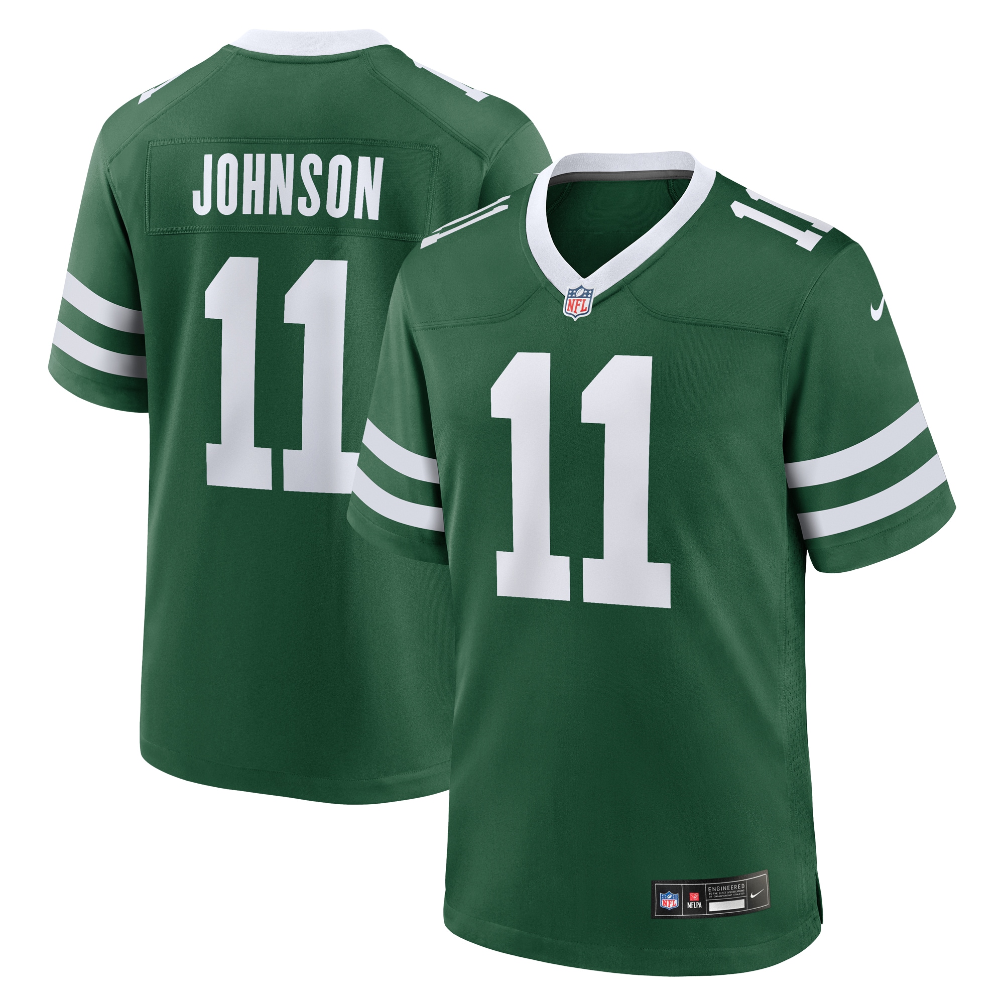 New York Jets Jermaine Johnson II Legacy Green Team Game NFL Jersey Men's