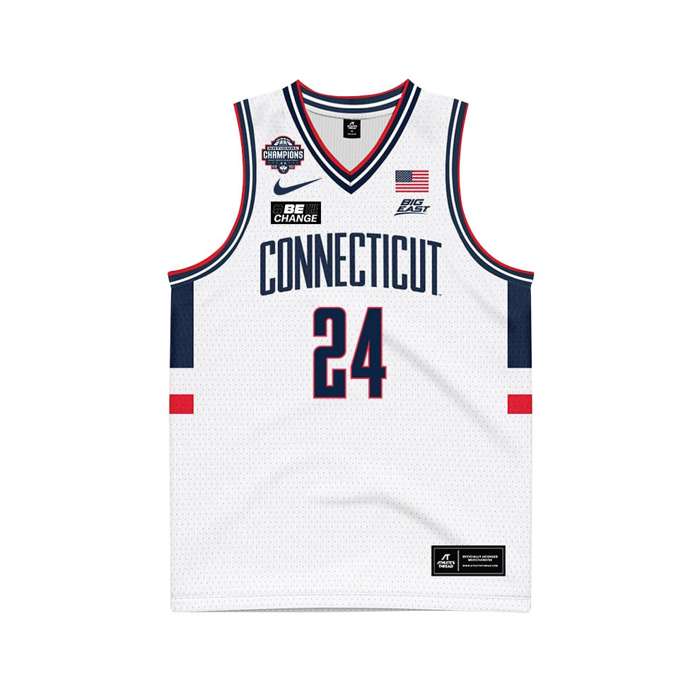 Youssouf Singare 24 UConn Huskies 2024 National Champions Patch Unisex NCAA Jersey Unisex