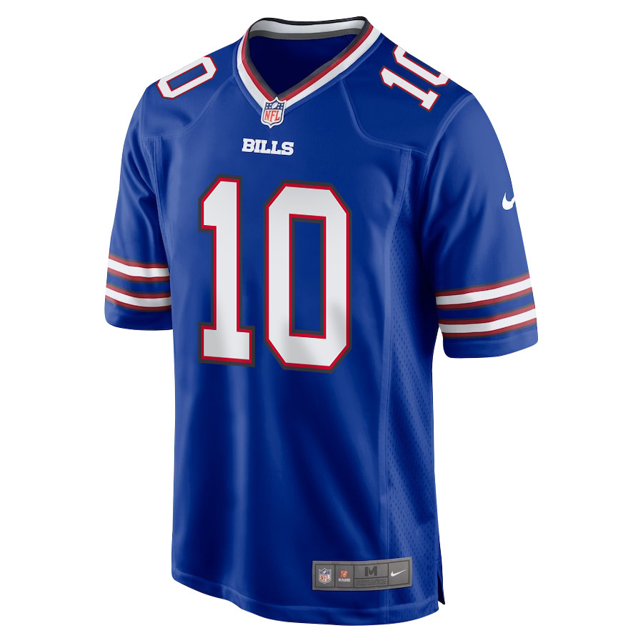 Mitch Trubisky 10 Buffalo Bills Team Game Royal NFL Jersey Men's