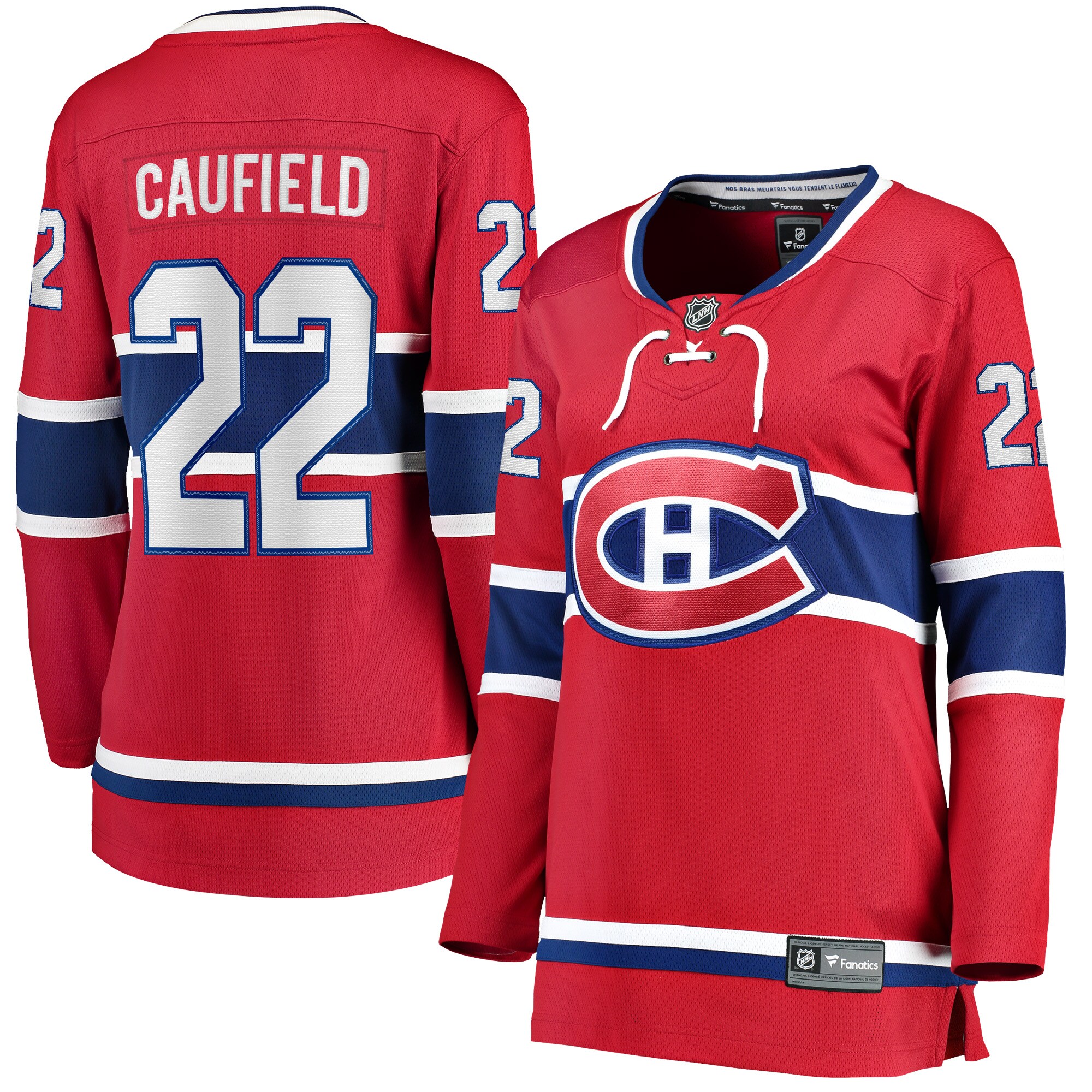 Montreal Canadiens Cole Caufield Red Home Breakaway NHL Jersey Women's