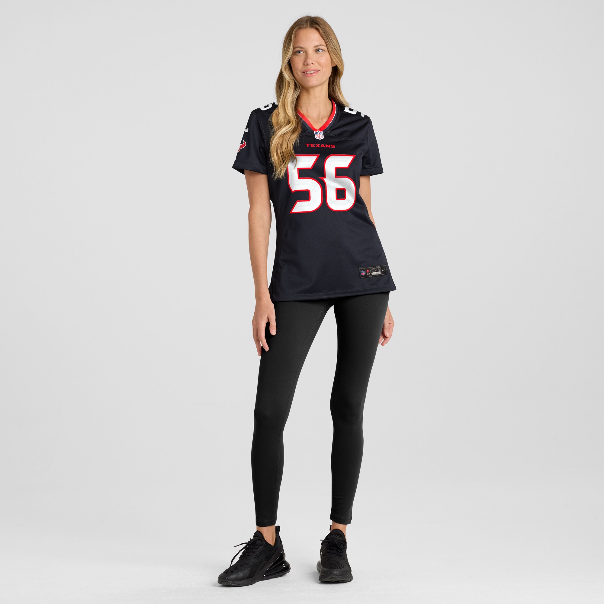 Houston Texans Jamal Hill Navy Team Game NFL Jersey Women's