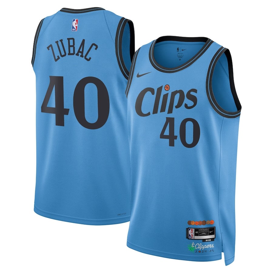 Ivica Zubac 40 Los Angeles Clippers Unisex 2024/25 Swingman Player City Edition Light Blue NBA Jersey Unisex