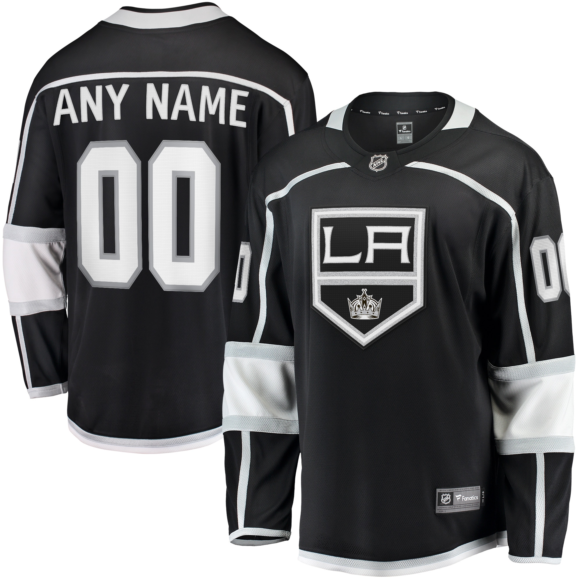 Los Angeles Kings Black Home Breakaway Custom NHL Jersey Men's
