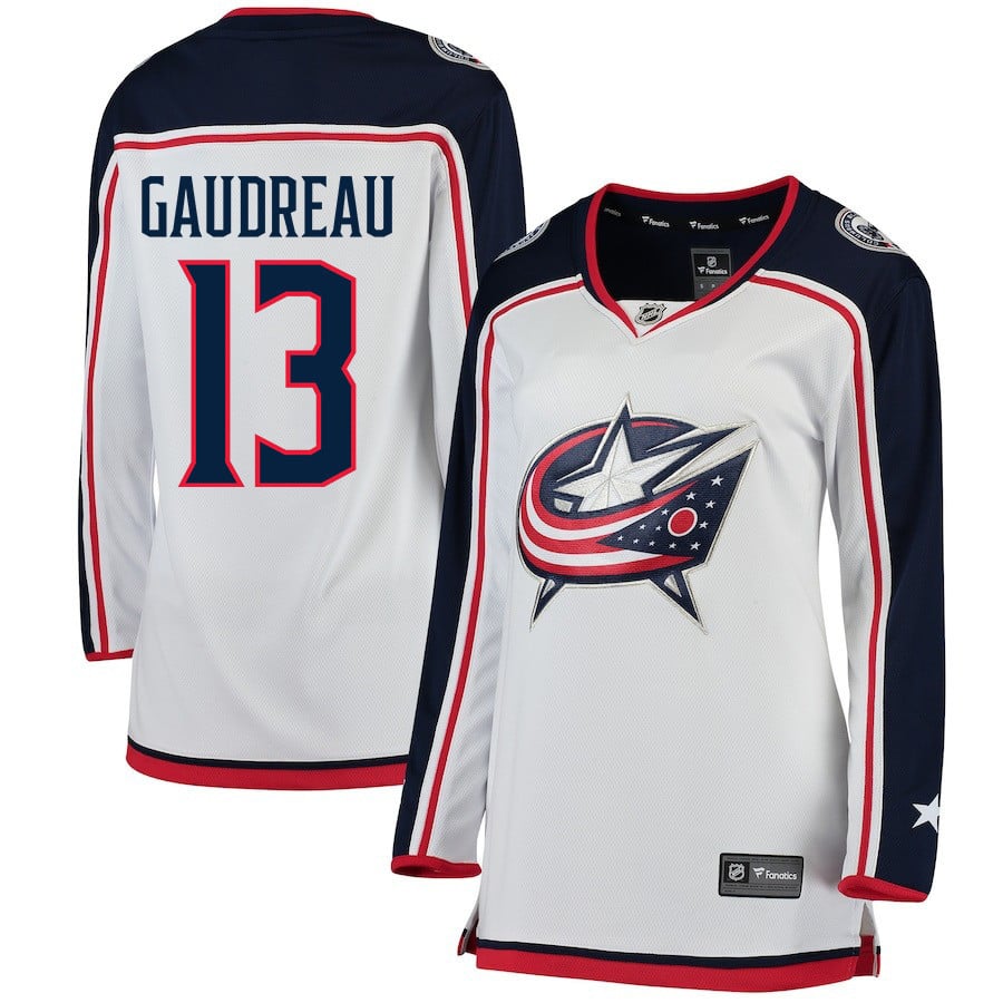 Johnny Gaudreau 13 Columbus Blue Jackets Prime Green Away White NHL Jersey Women's