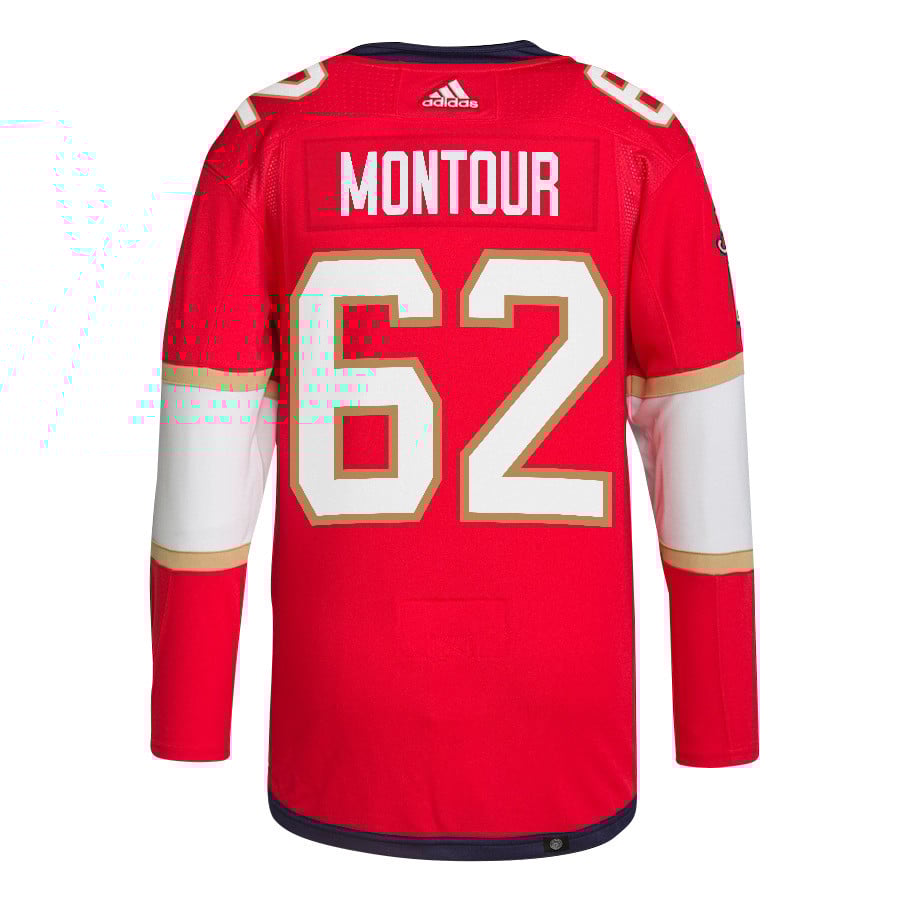 Brandon Montour 62 Florida Panthers 2024 STANLEY CUP Final Home Breakaway Red NHL Jersey Men's