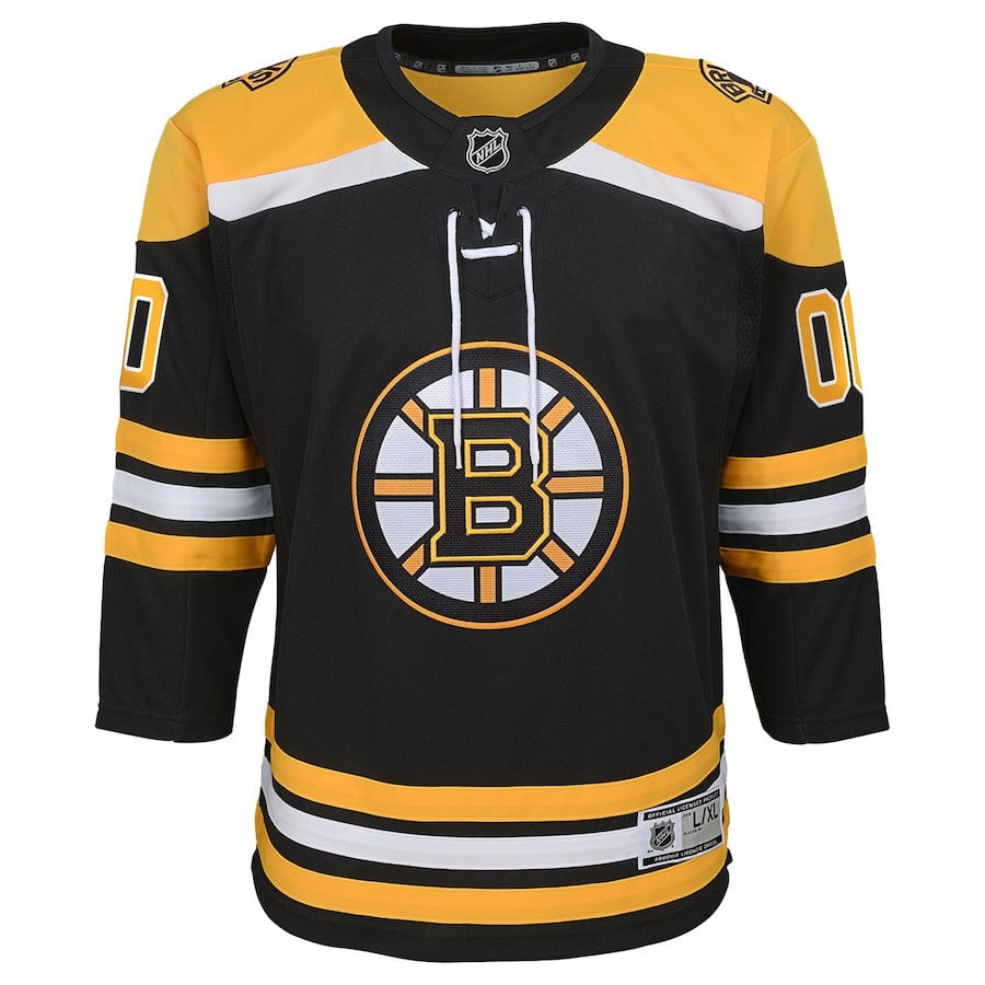 Boston Bruins Home Custom Black NHL Jersey Youth