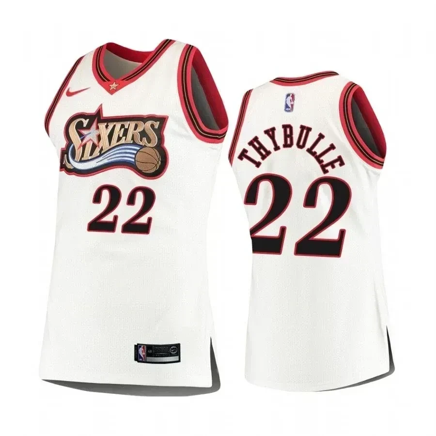 Philadelphia 76ers 22 Matisse Thybull White Hardwood Classics NBA Jersey Men's
