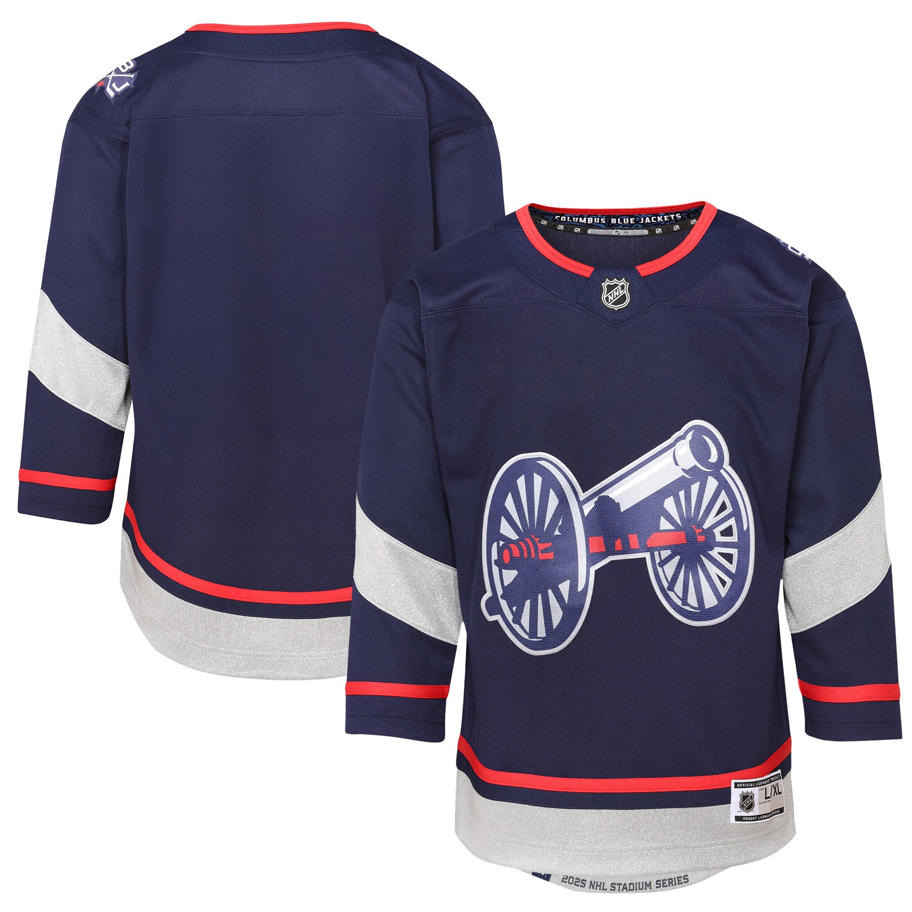 Columbus Blue Jackets Navy 2025 Stadium Series Premier NHL Jersey Youth