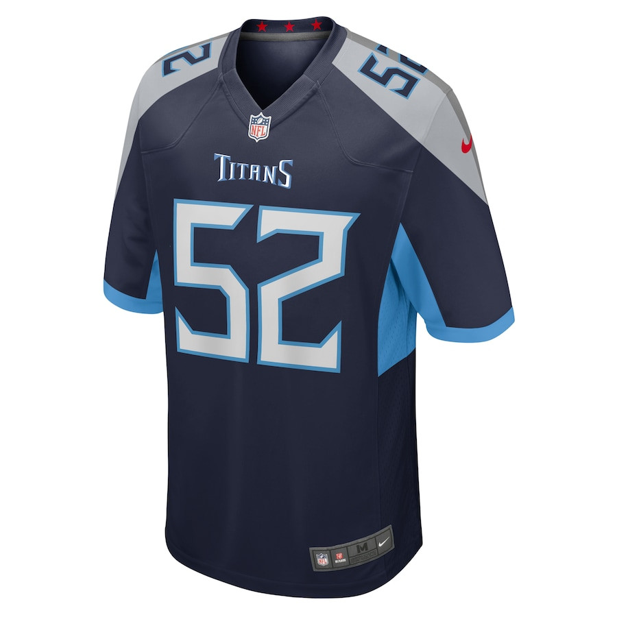 James Williams 52 Tennessee Titans Game Navy NFL Jersey Men's