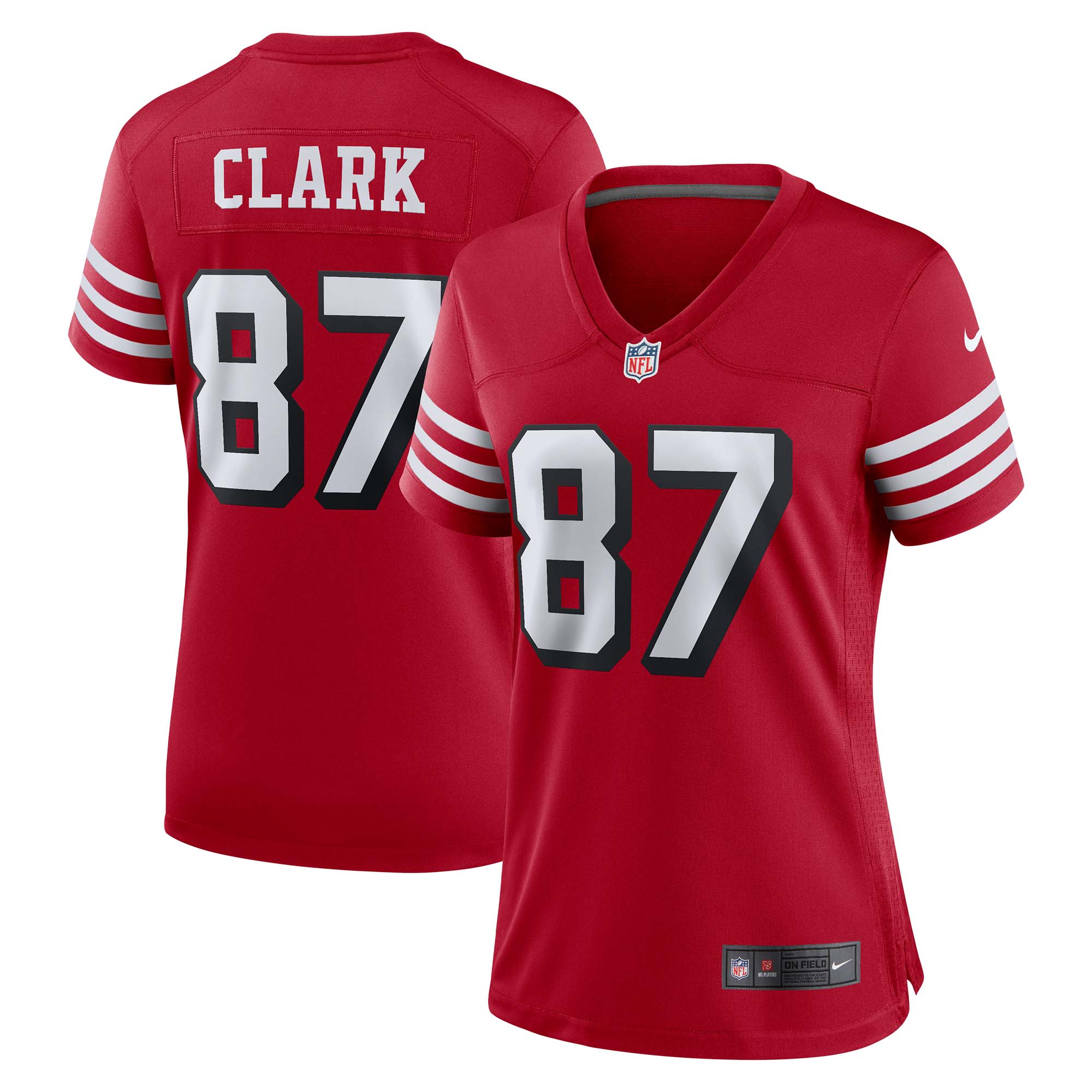 San Francisco 49ers Dwight Clark Scarlet Alternate Game NFL Jersey Women's