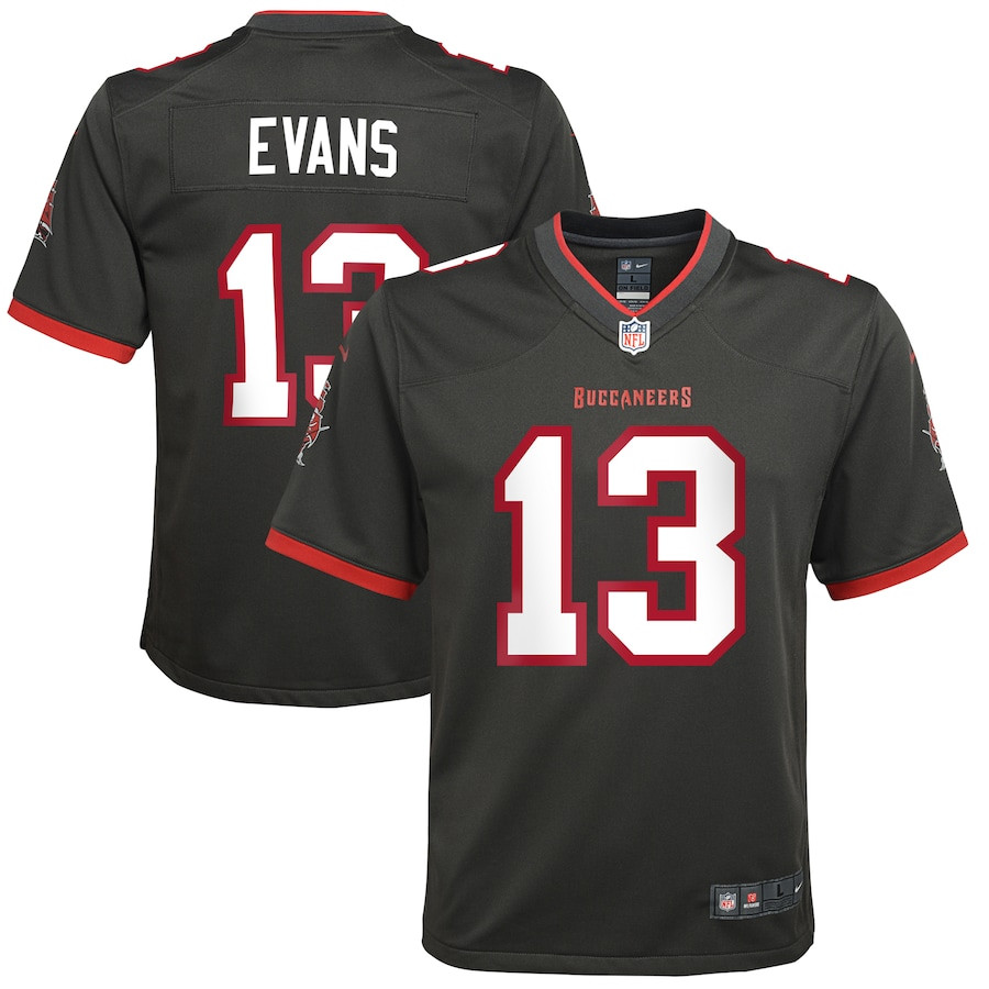 Mike Evans 13 Tampa Bay Buccaneers Game Pewter NFL Jersey Youth