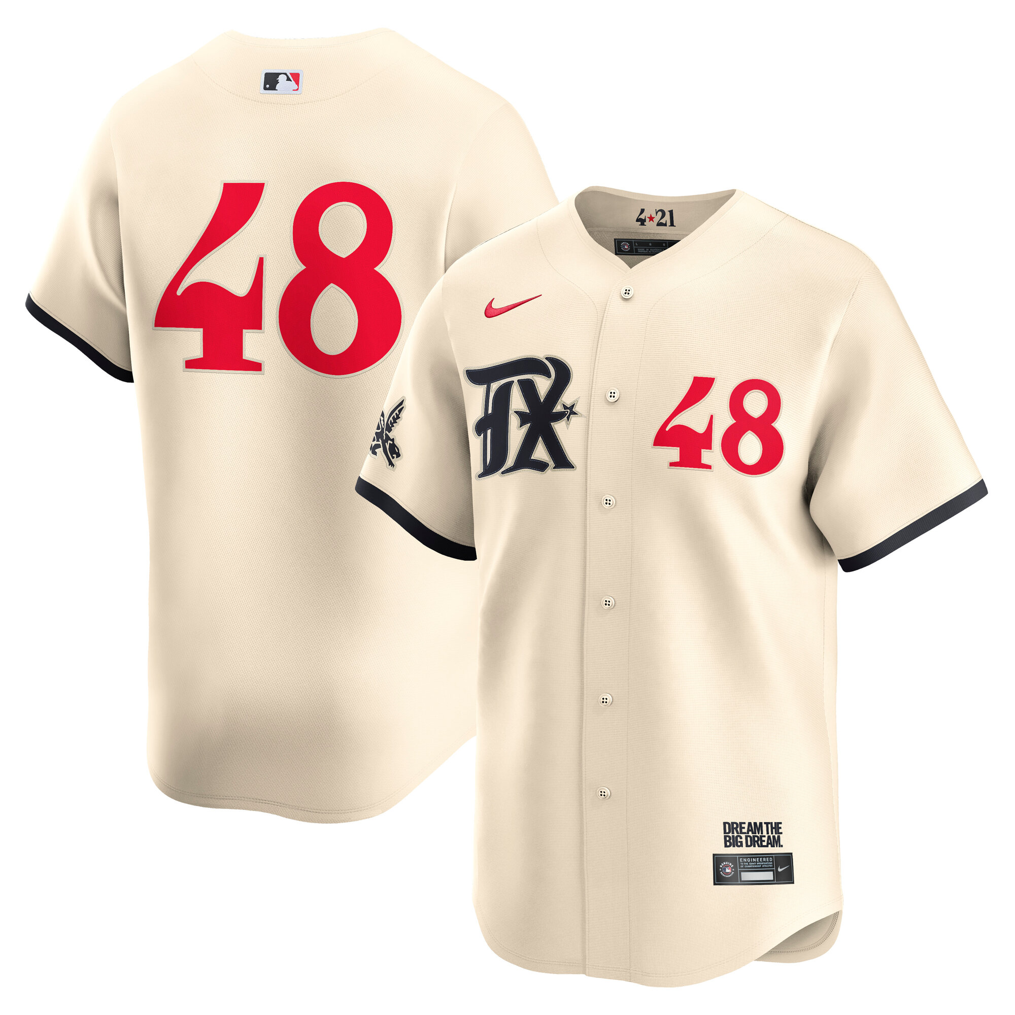 Texas Rangers Jacob deGrom Cream City Connect Limited Player MLB Jersey Men's