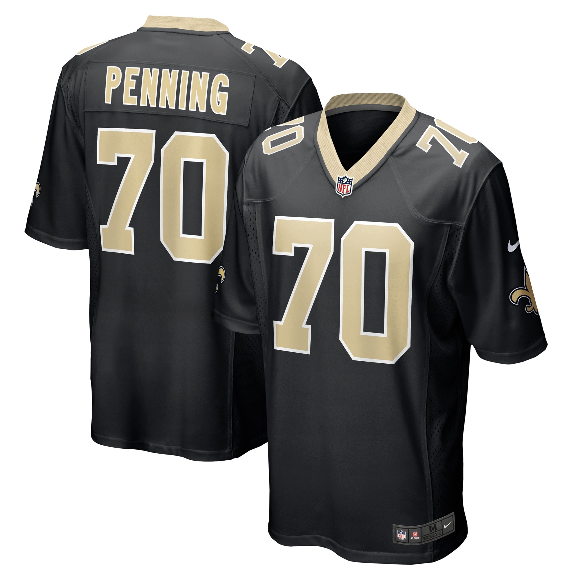 New Orleans Saints Trevor Penning Black Player Game NFL Jersey Men's