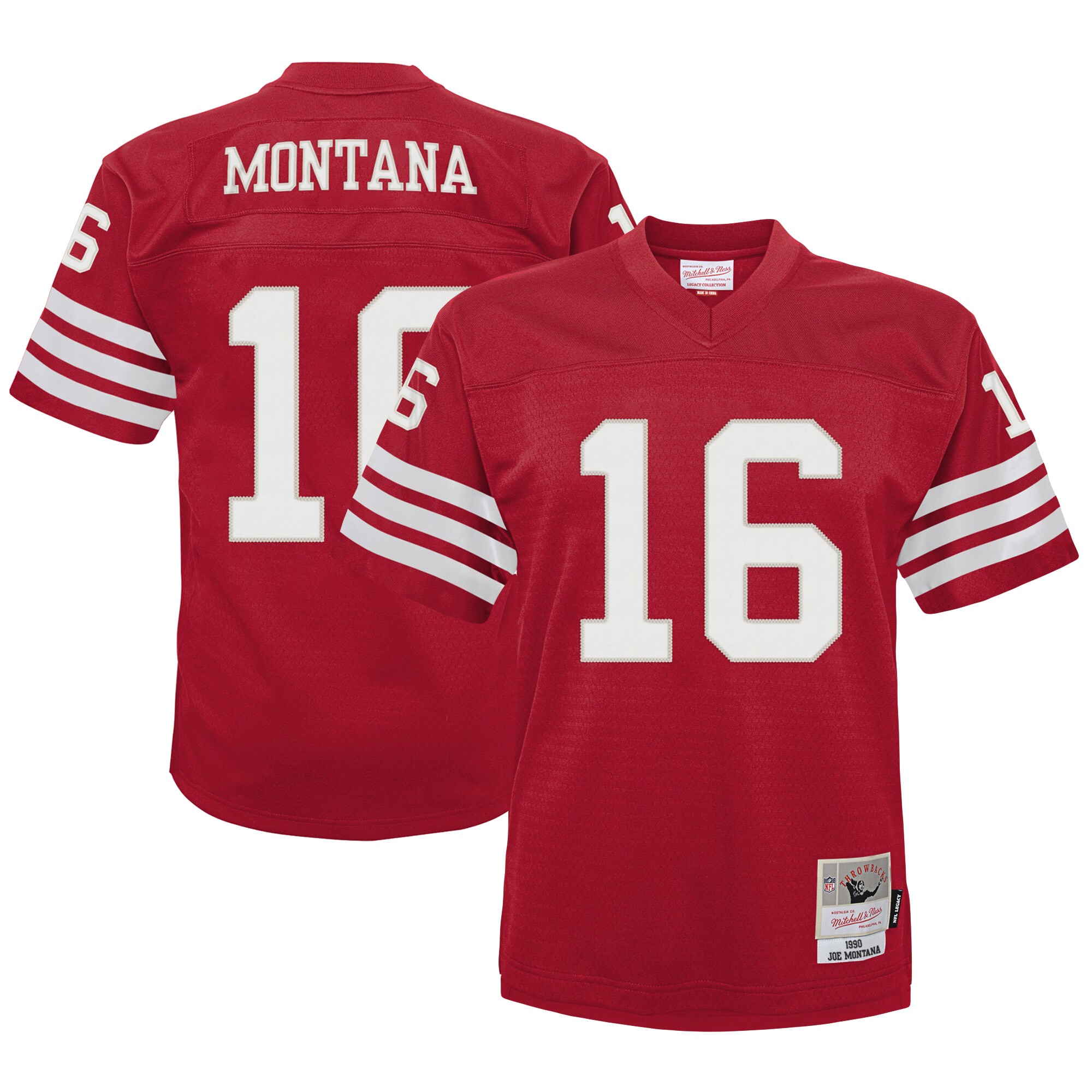 Infant San Francisco 49ers Joe Montana Mitchell Ness Scarlet 1990 Retired Legacy NFL Jersey Men's