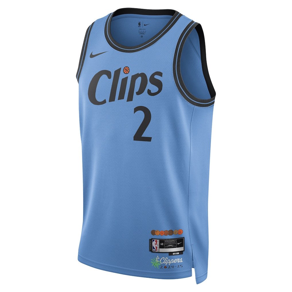 Kawhi Leonard 2 Los Angeles Clippers Unisex 2024/25 Swingman Player City Edition Light Blue NBA Jersey Unisex