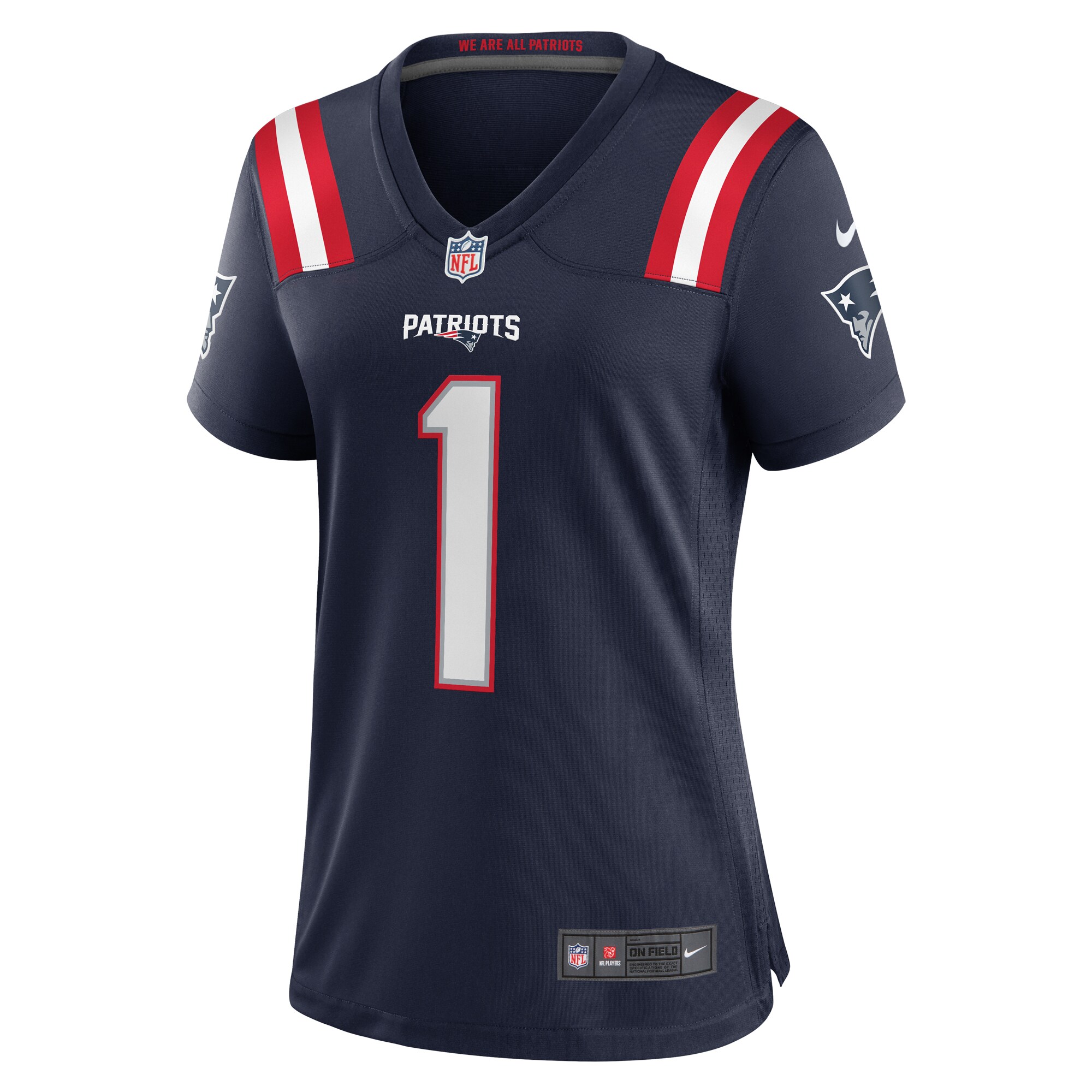 New England Patriots Ja'Lynn Polk Navy Team Game NFL Jersey Women's