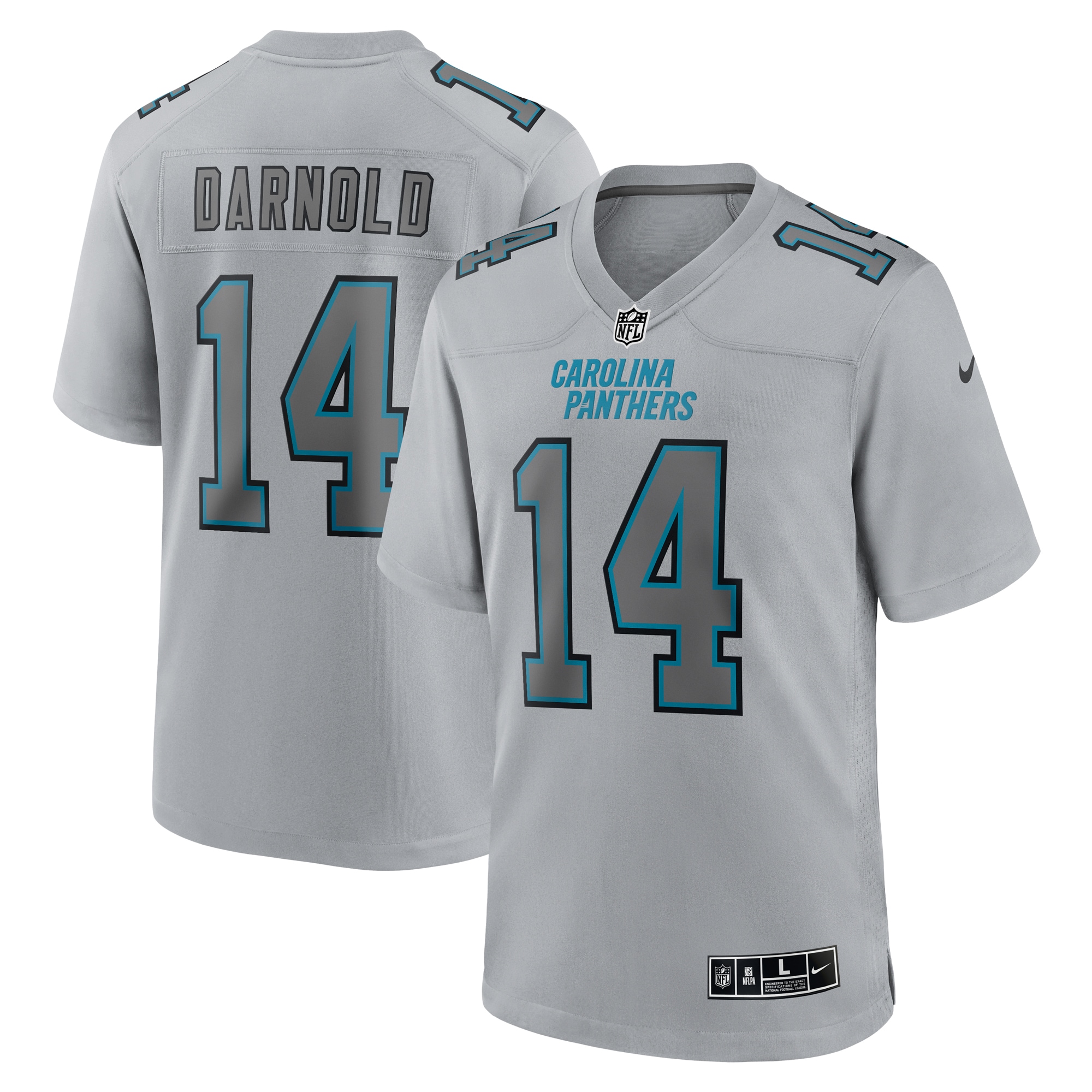 Carolina Panthers Sam Darnold Gray Atmosphere Fashion Game NFL Jersey Men's