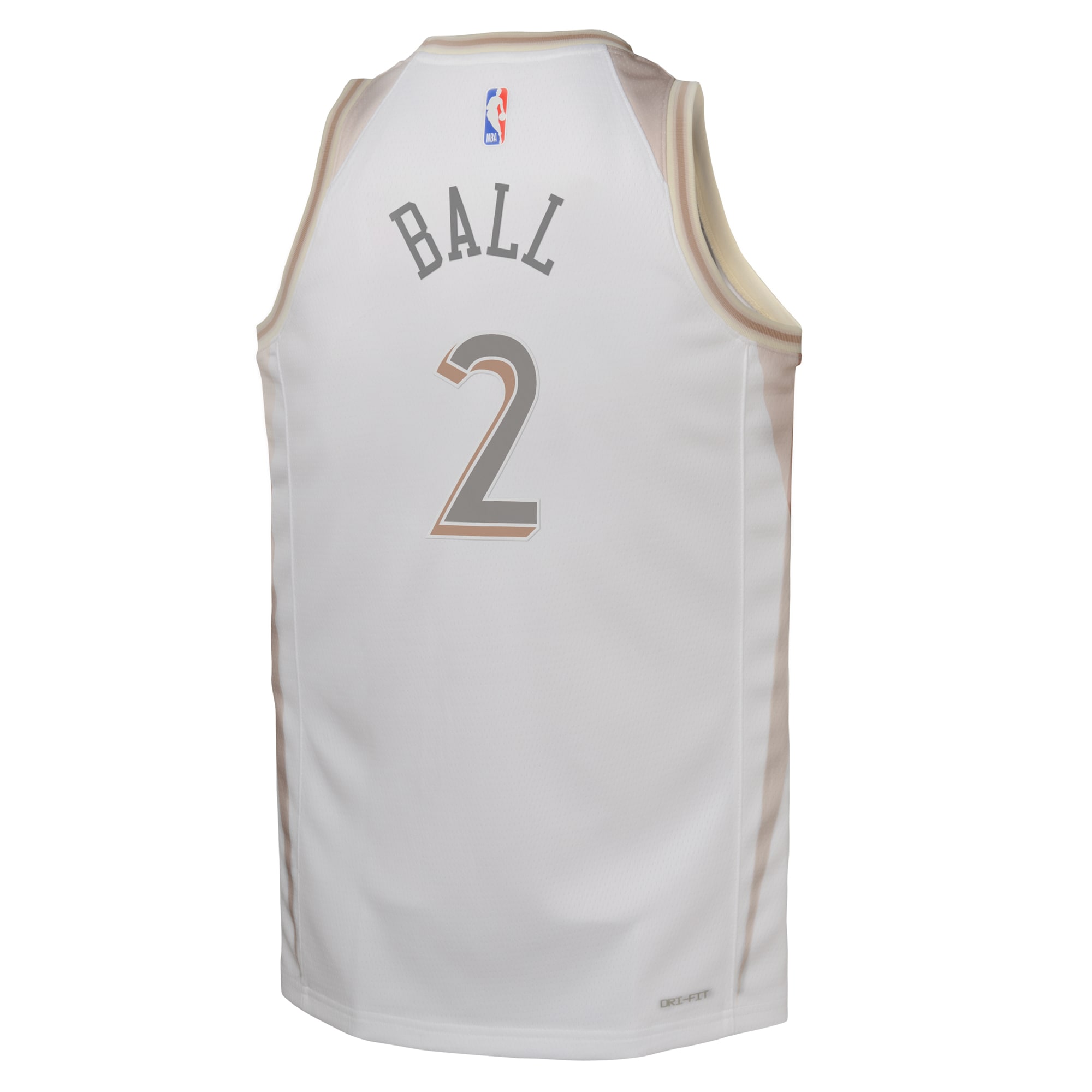 Camiseta City Edition Swingman de los Chicago Bulls Camiseta 2024 Blanco Lonzo Ball Juvenil NBA Jersey Men's